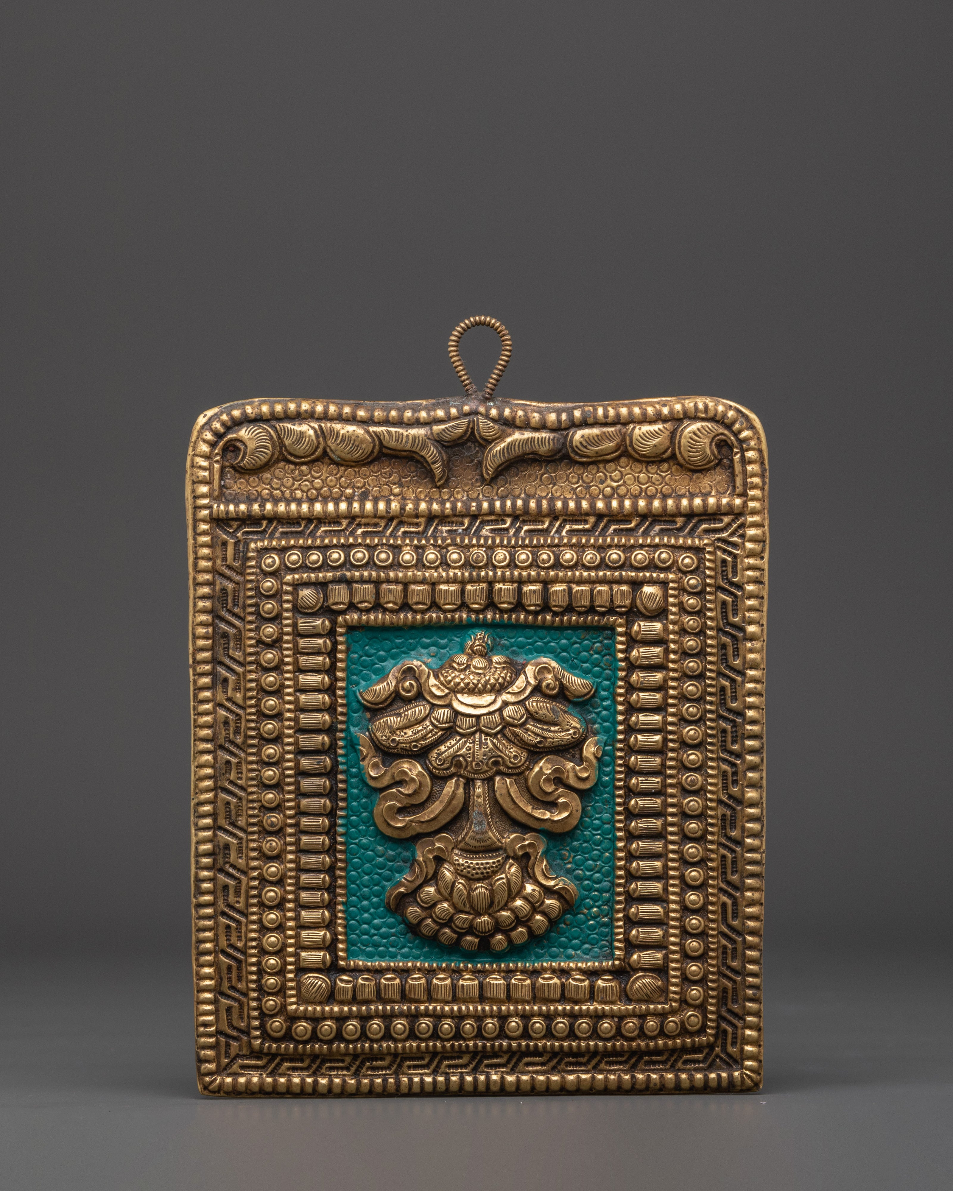 Tibetan Eight Auspicious Symbols Set | Brass Buddhist Wall Decor