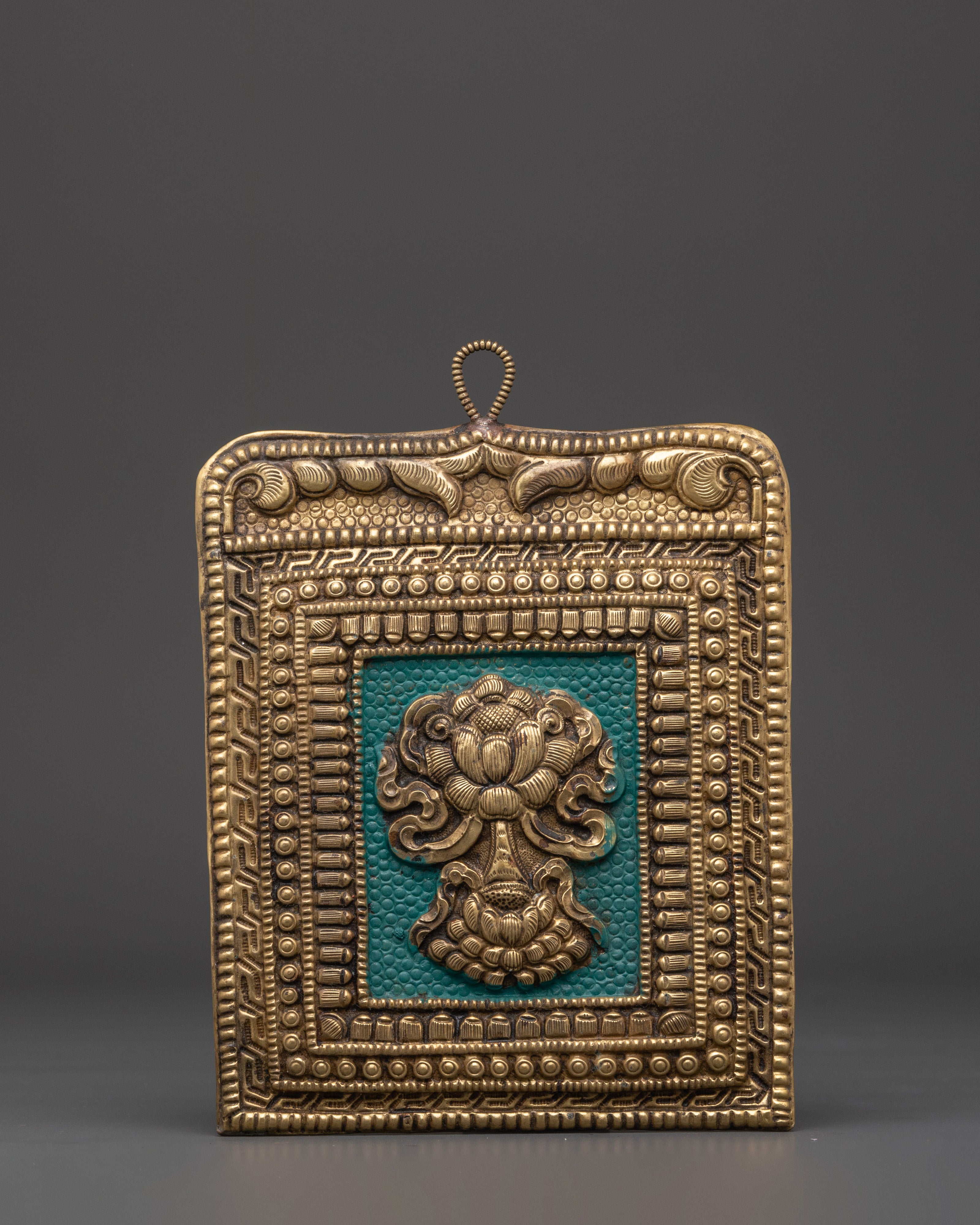 Tibetan Eight Auspicious Symbols Set | Brass Buddhist Wall Decor