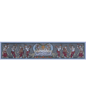 Naga Raj & Naga Rani Traditional Nepali Paubha Print 