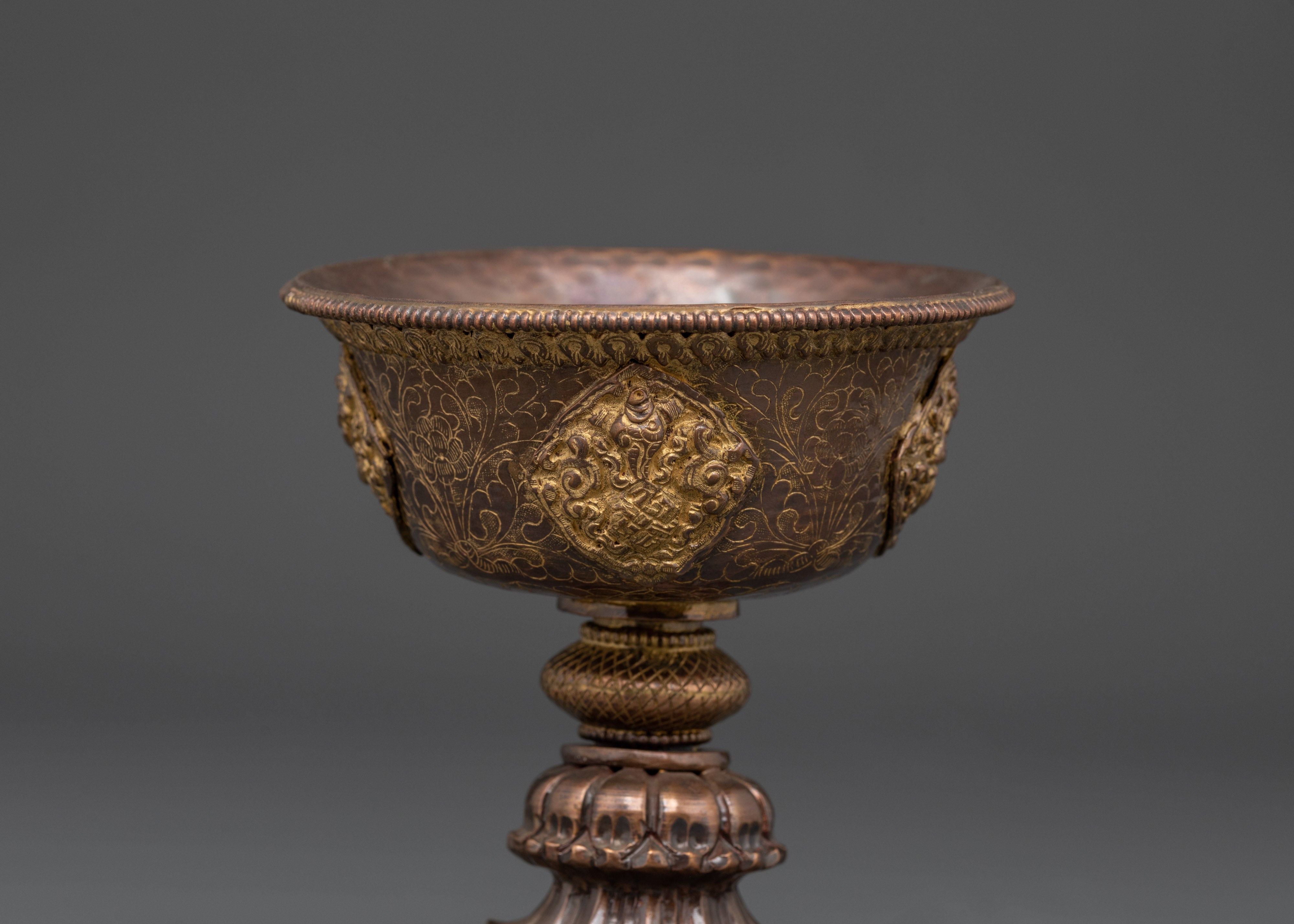 Traditional Religious Butter Lamp | Tibetan Ritual Lamp for Spiritual Decor