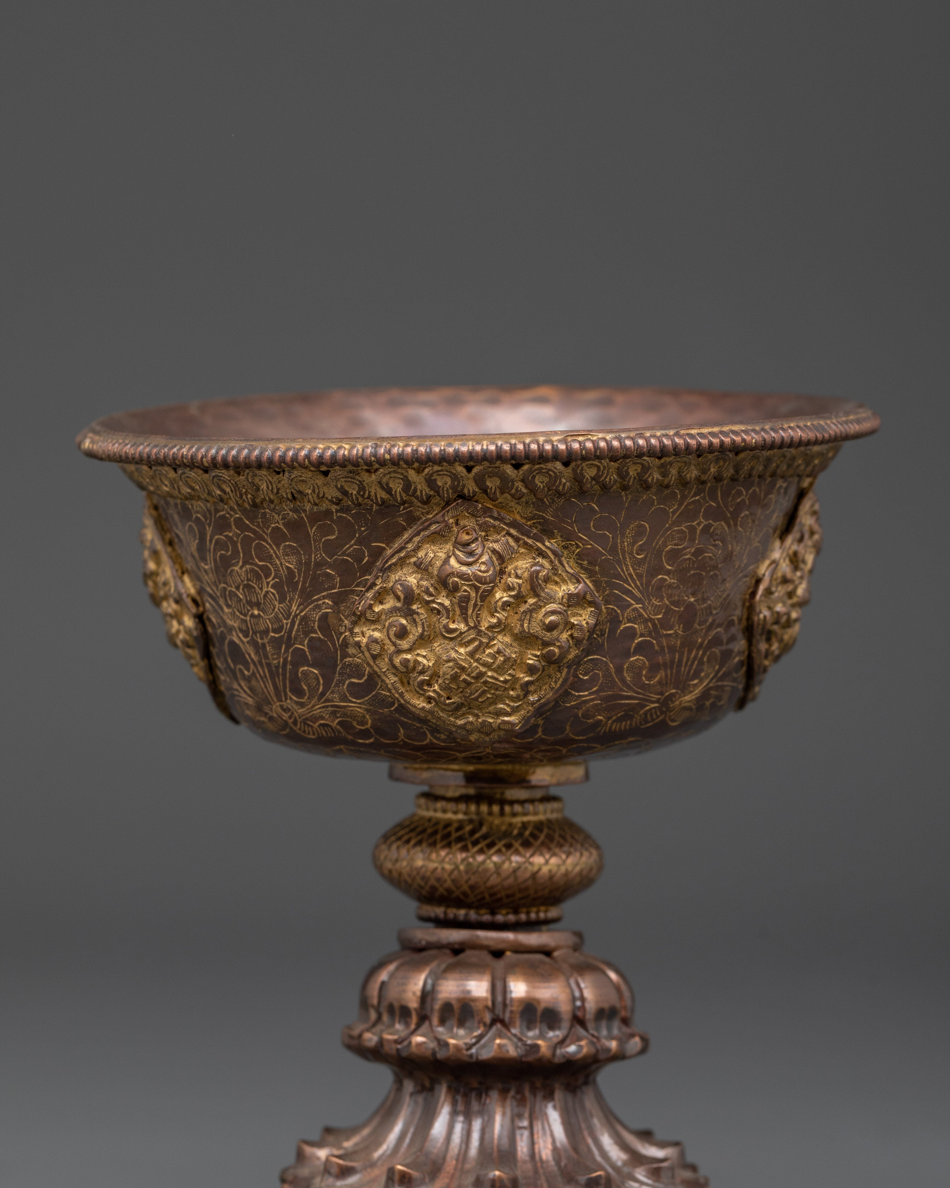 Traditional Religious Butter Lamp | Tibetan Ritual Lamp for Spiritual Decor