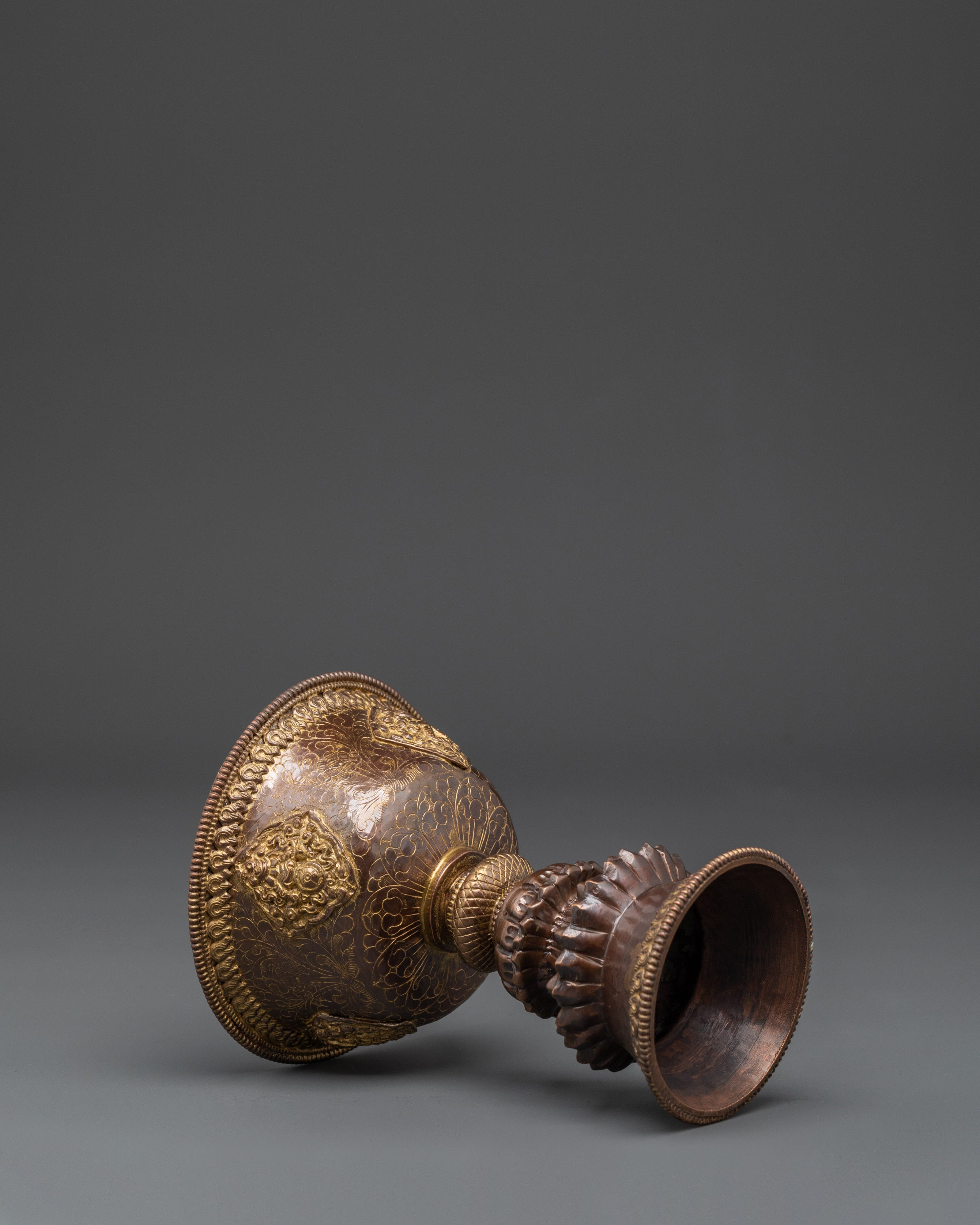 Traditional Religious Butter Lamp | Tibetan Ritual Lamp for Spiritual Decor