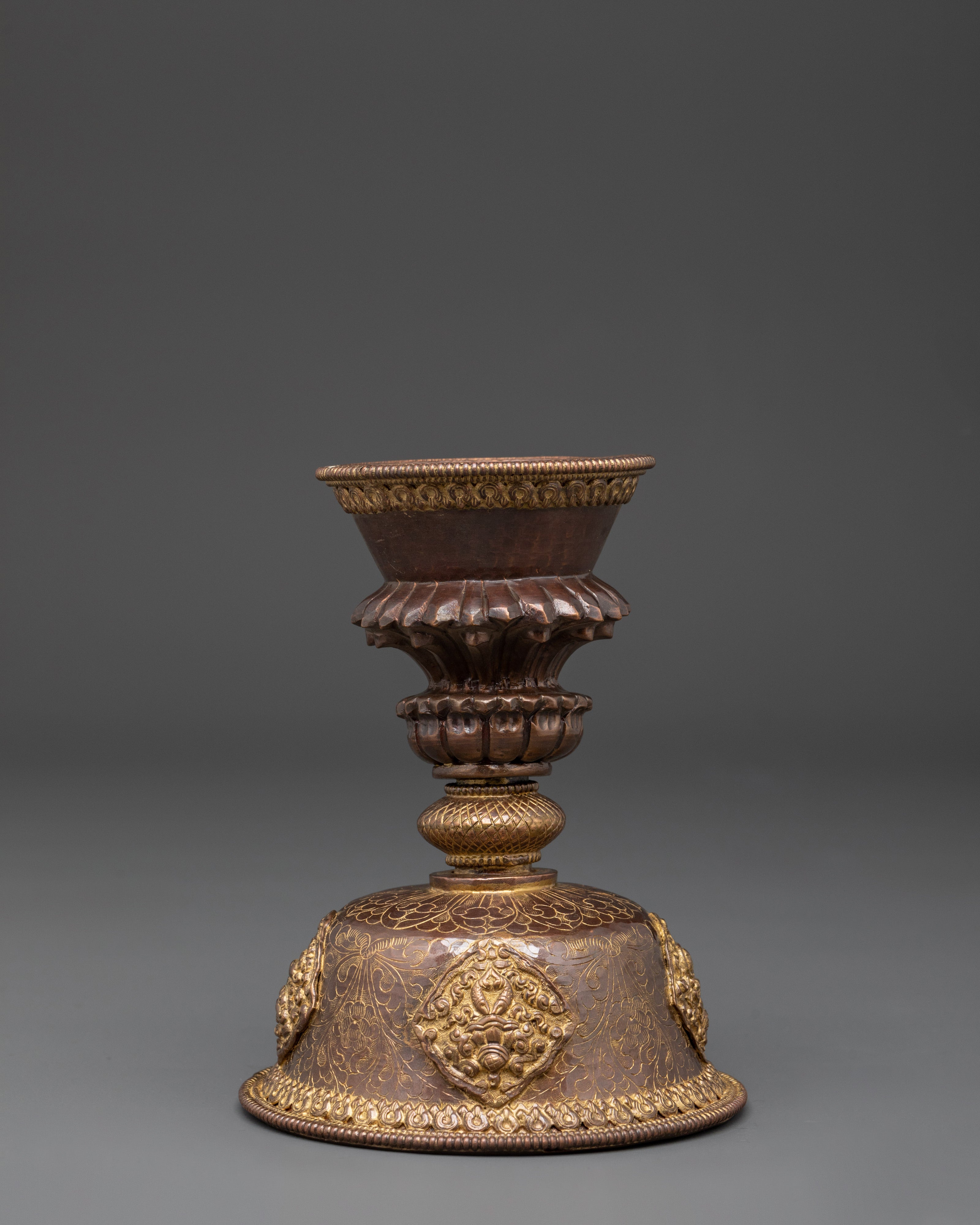 Traditional Religious Butter Lamp | Tibetan Ritual Lamp for Spiritual Decor