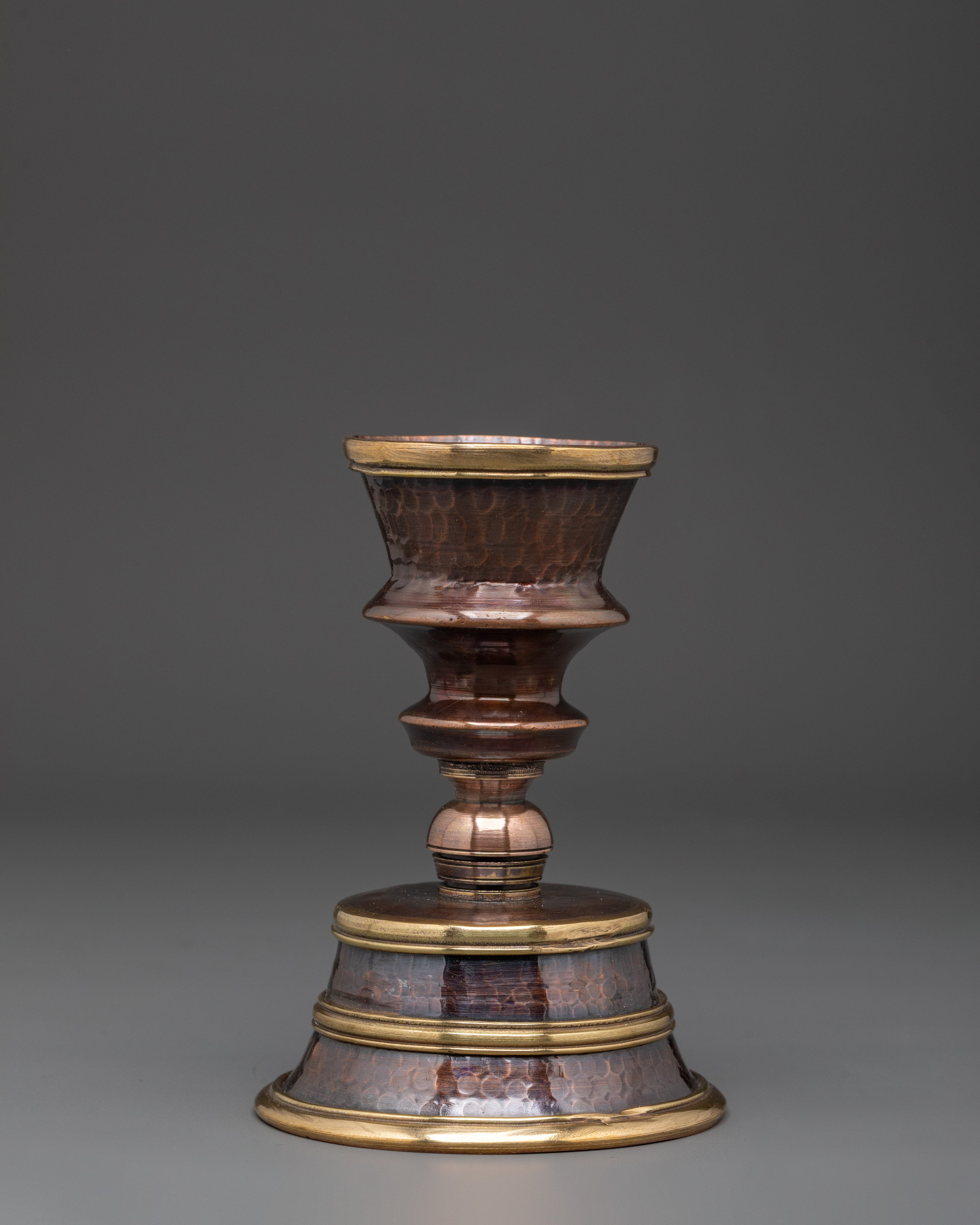 Buddhist Ceremony Butter Lamp | Handcrafted Copper and Brass Ritual Lamp