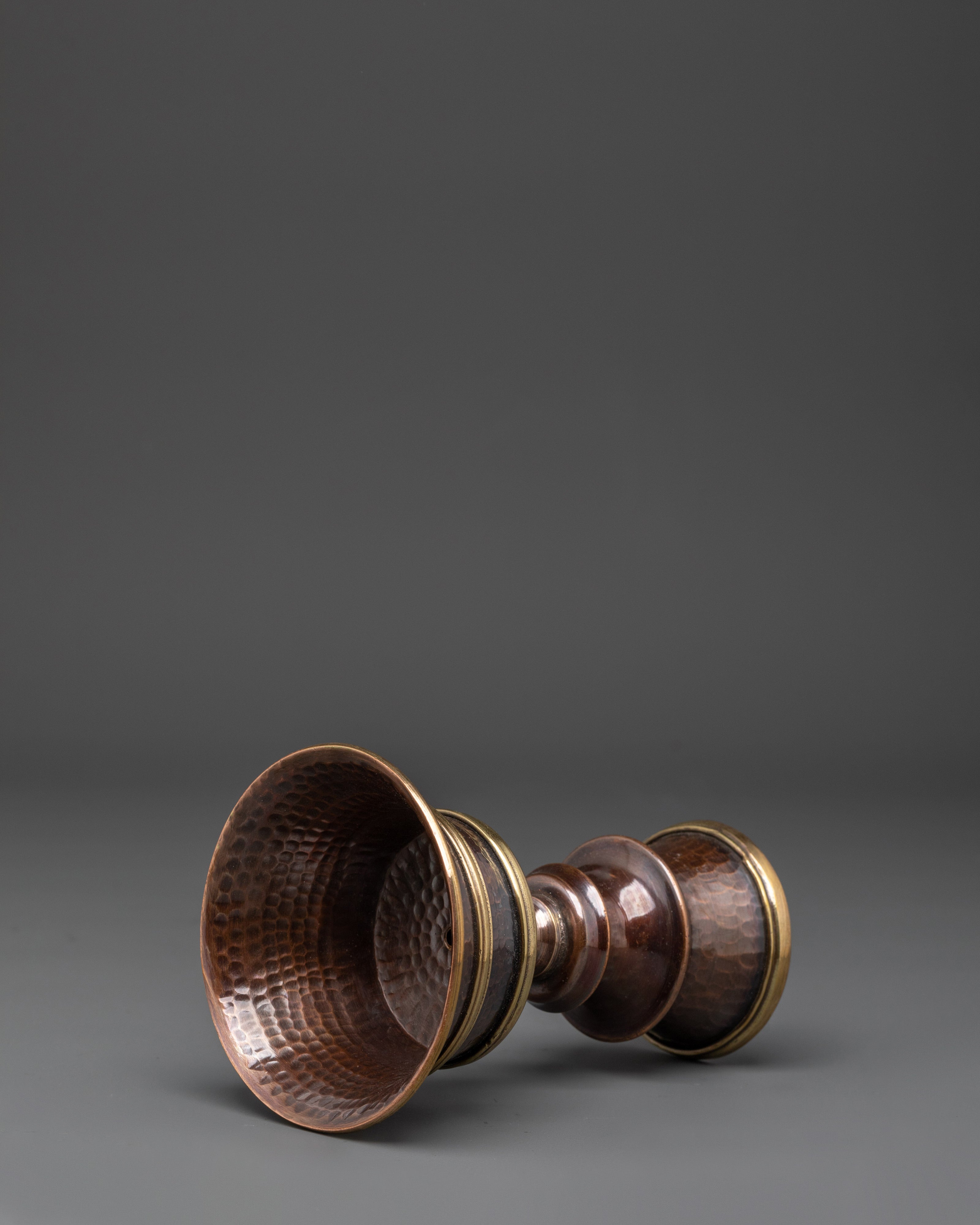 Buddhist Ceremony Butter Lamp | Handcrafted Copper and Brass Ritual Lamp