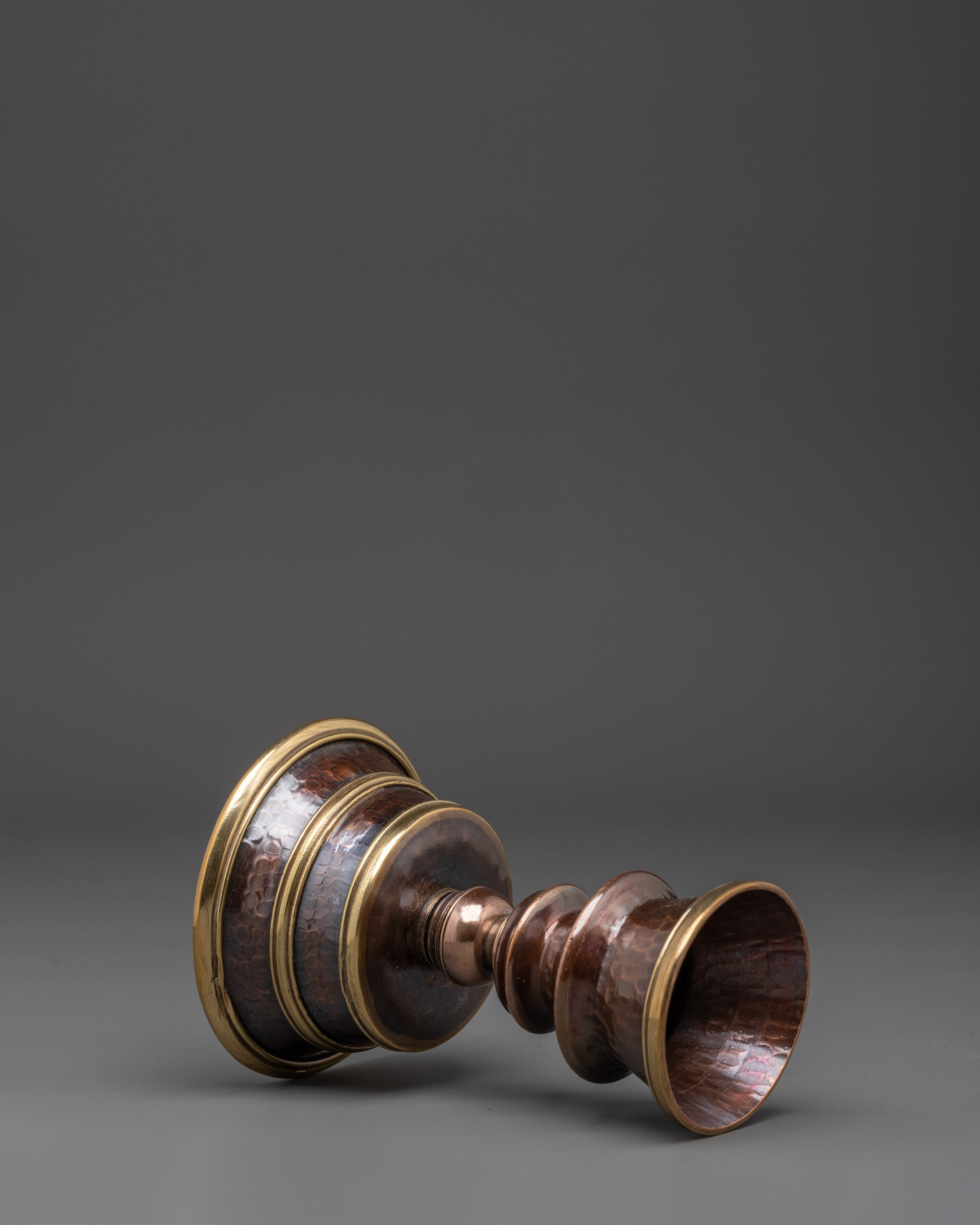 Buddhist Ceremony Butter Lamp | Handcrafted Copper and Brass Ritual Lamp