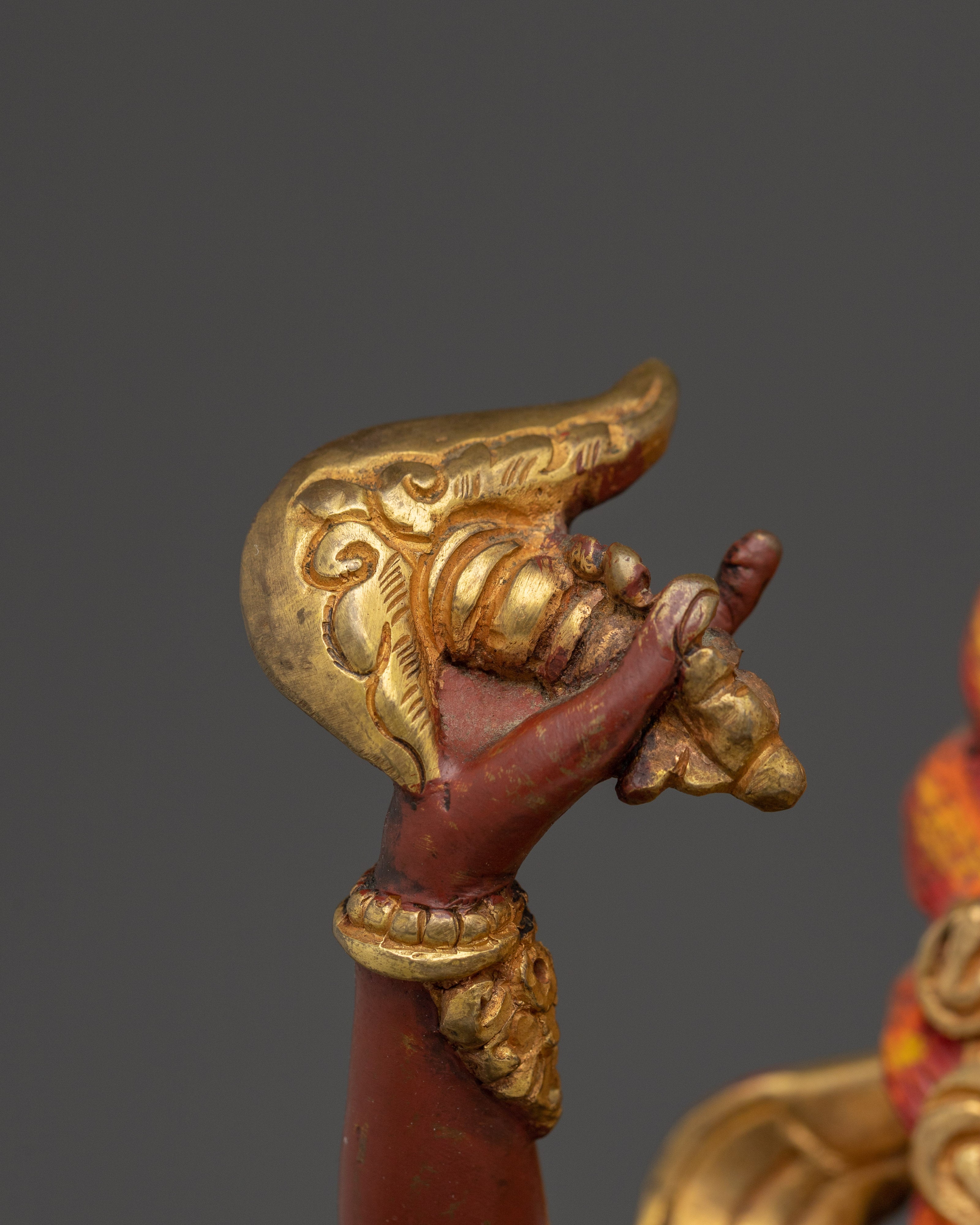 Wrathful Deity Simhamukha Statue | Powerful Buddhist Protector for Spiritual Strength