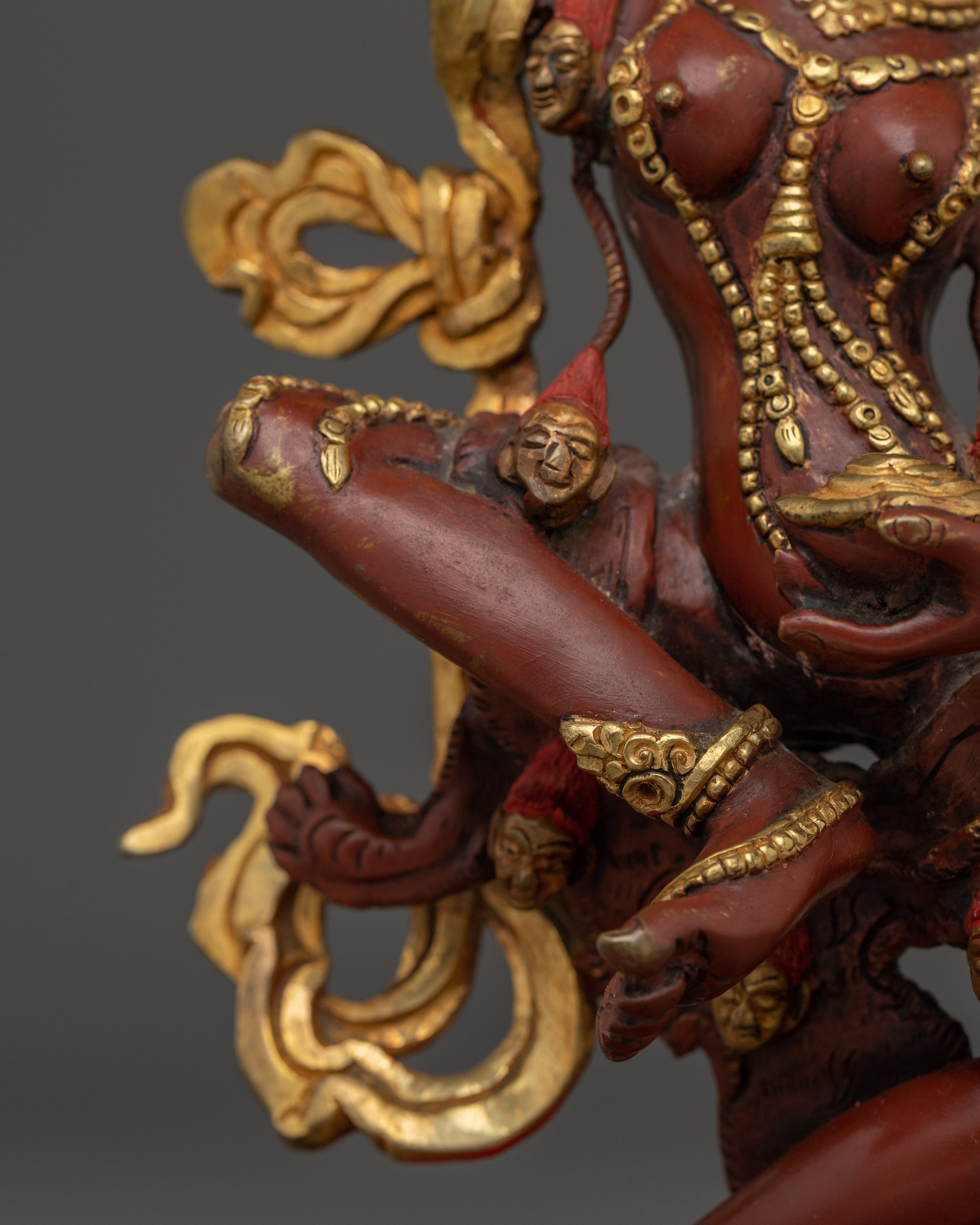 Wrathful Deity Simhamukha Statue | Powerful Buddhist Protector for Spiritual Strength