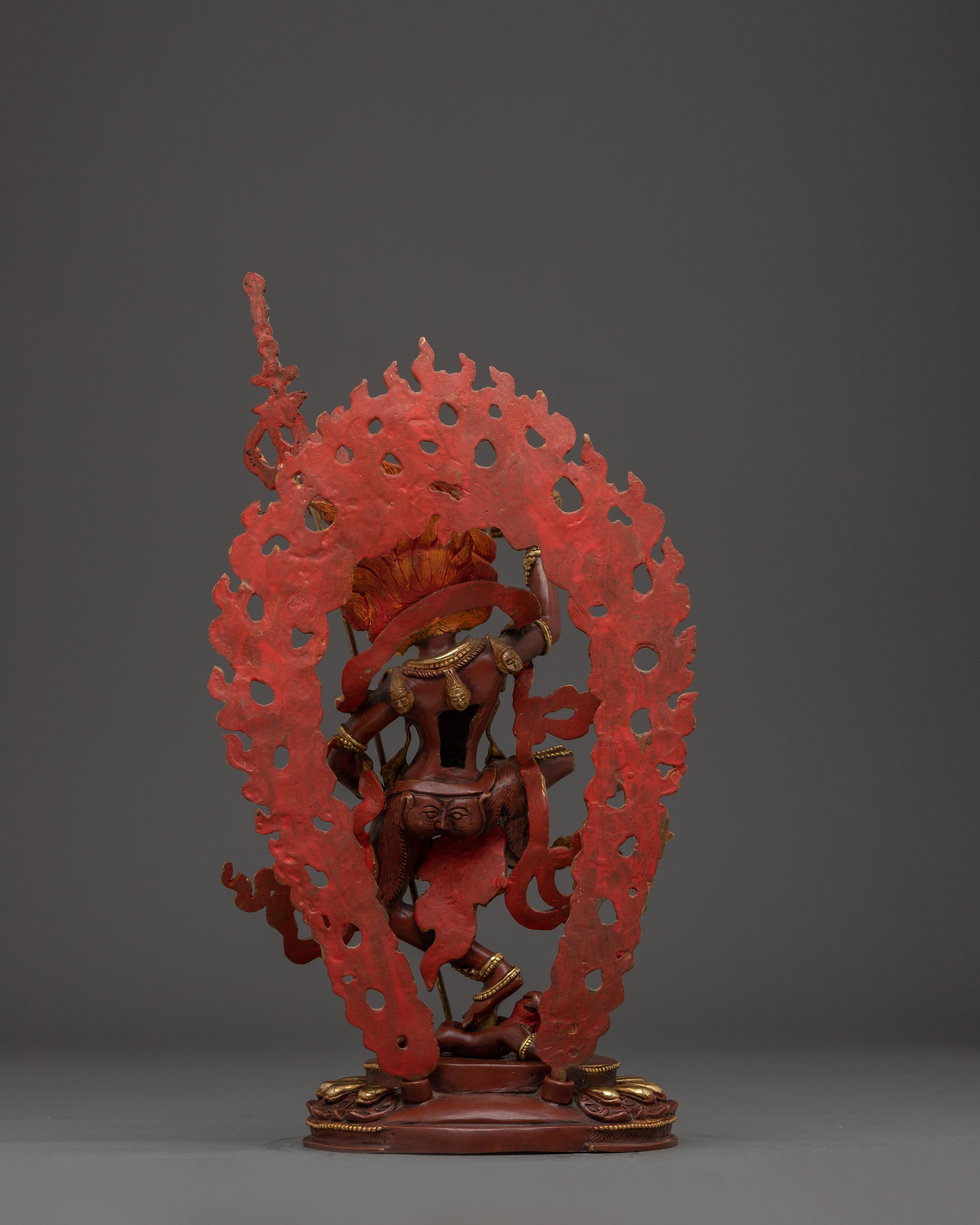 Wrathful Deity Simhamukha Statue | Powerful Buddhist Protector for Spiritual Strength