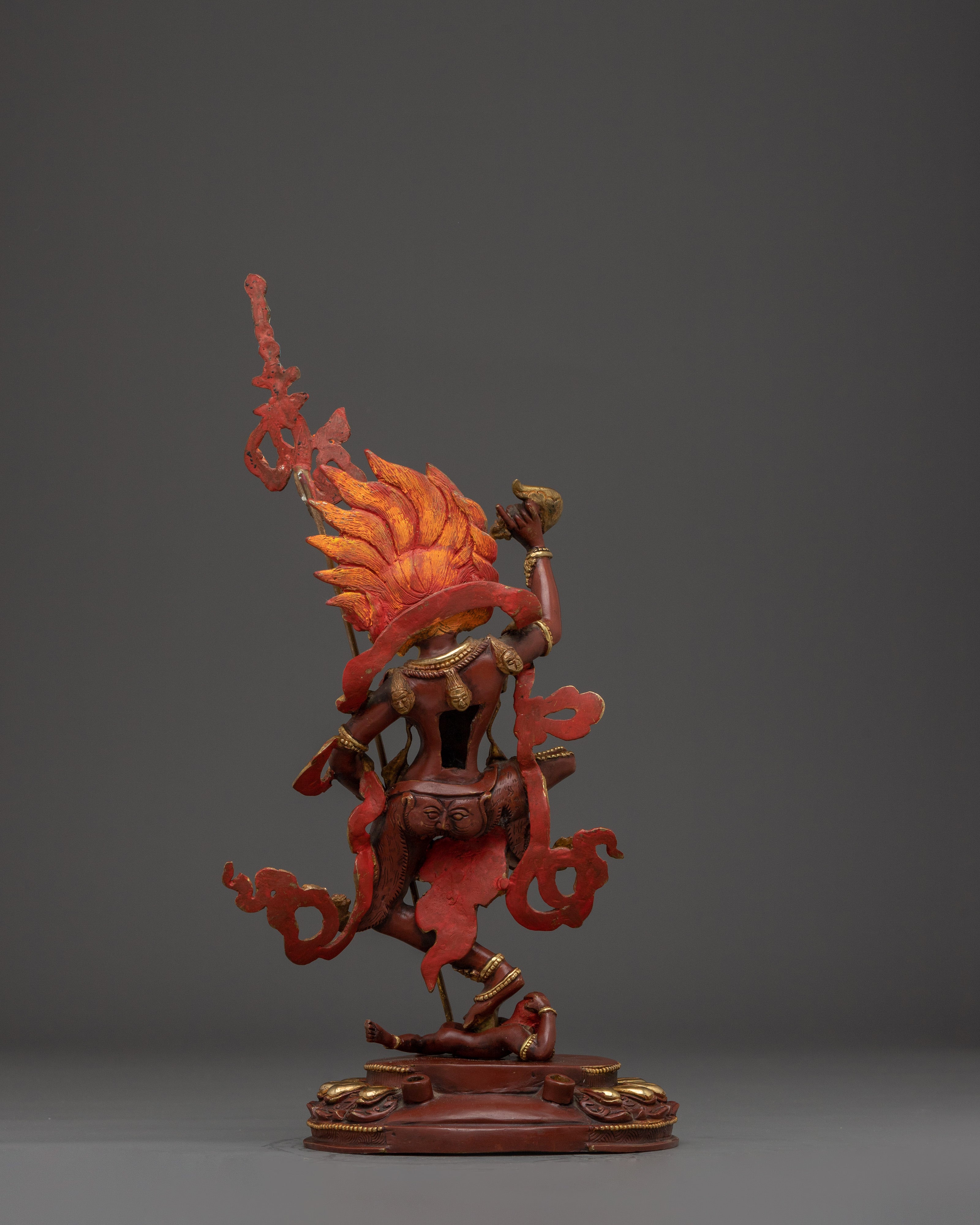 Wrathful Deity Simhamukha Statue | Powerful Buddhist Protector for Spiritual Strength