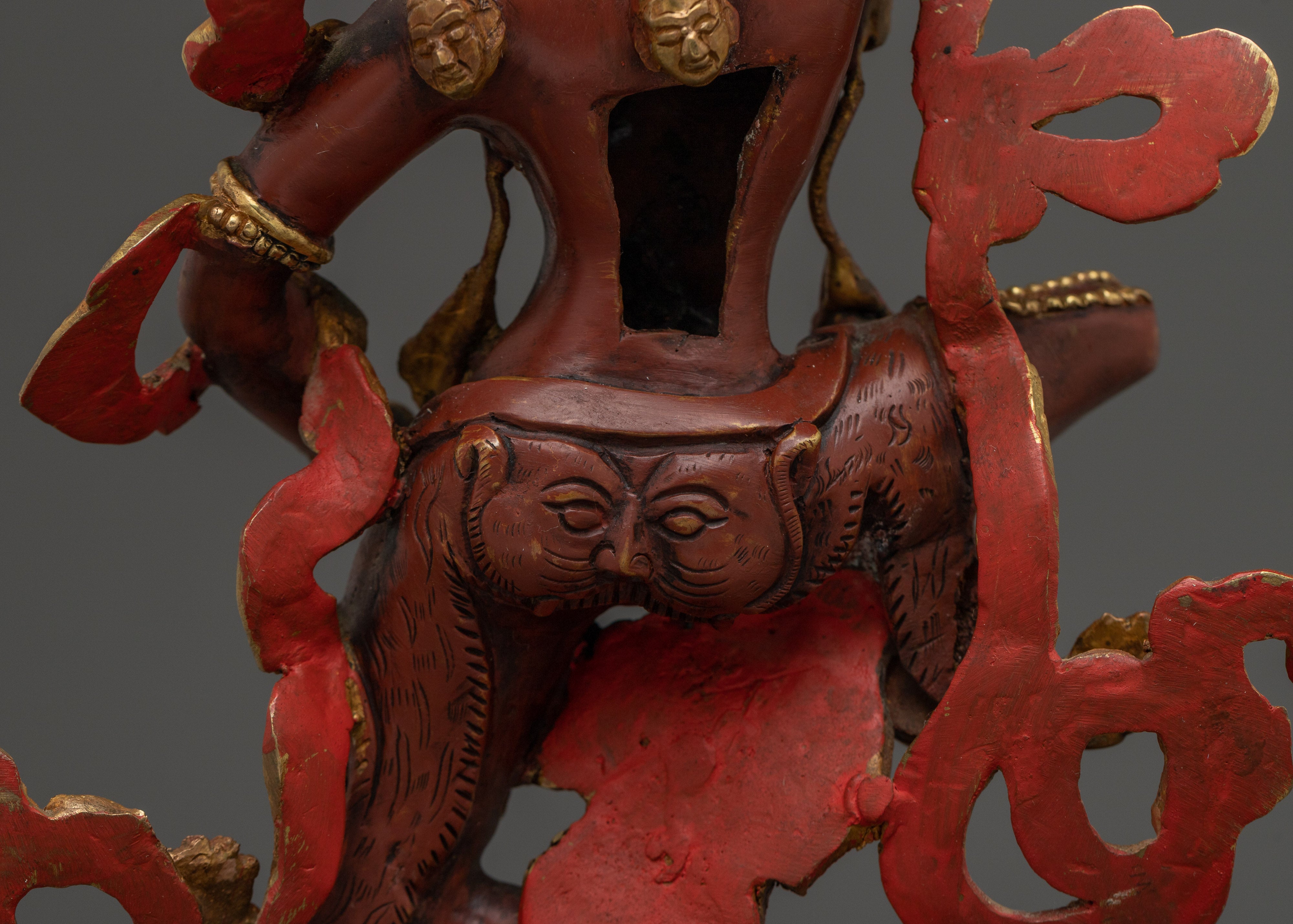 Wrathful Deity Simhamukha Statue | Powerful Buddhist Protector for Spiritual Strength