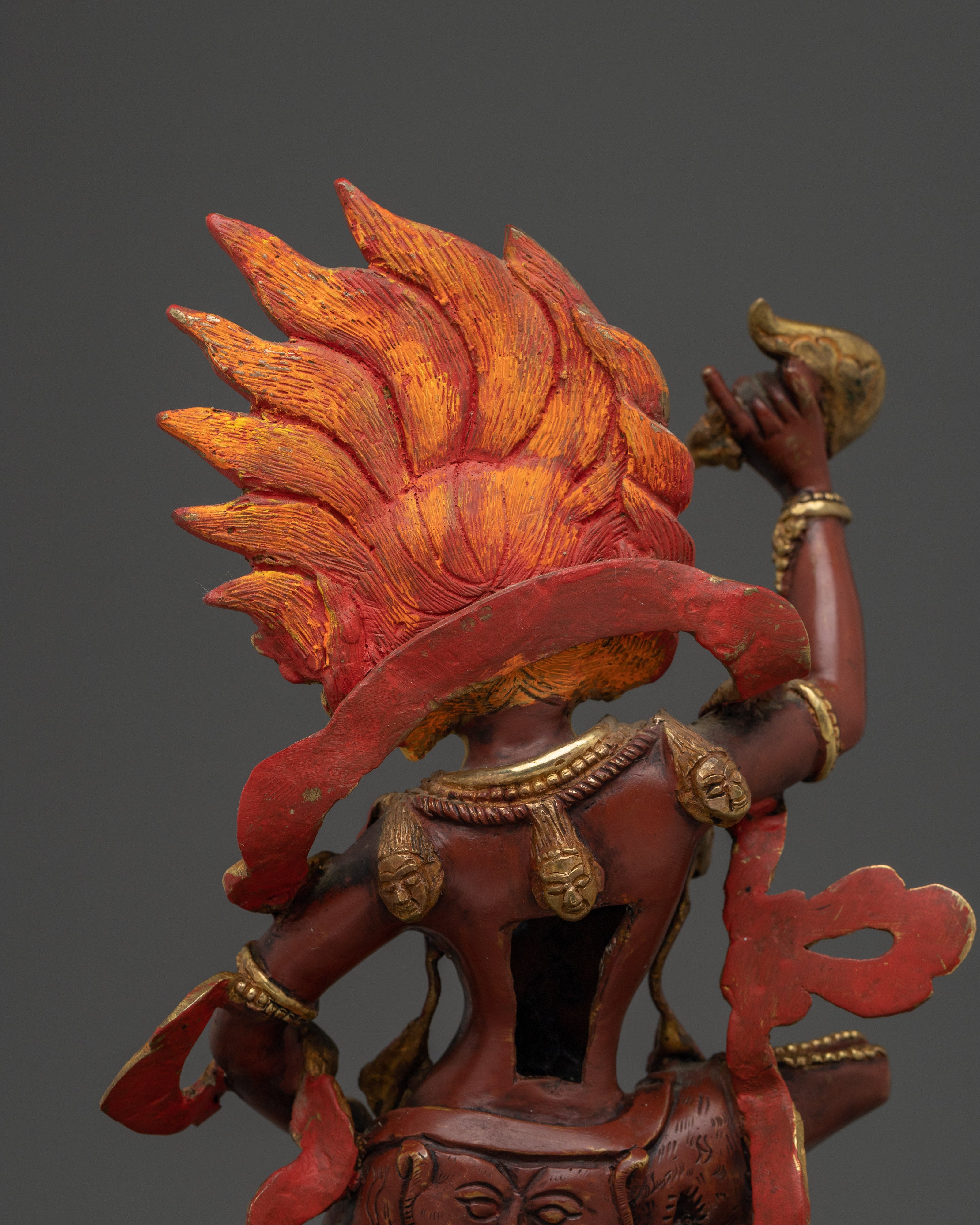 Wrathful Deity Simhamukha Statue | Powerful Buddhist Protector for Spiritual Strength