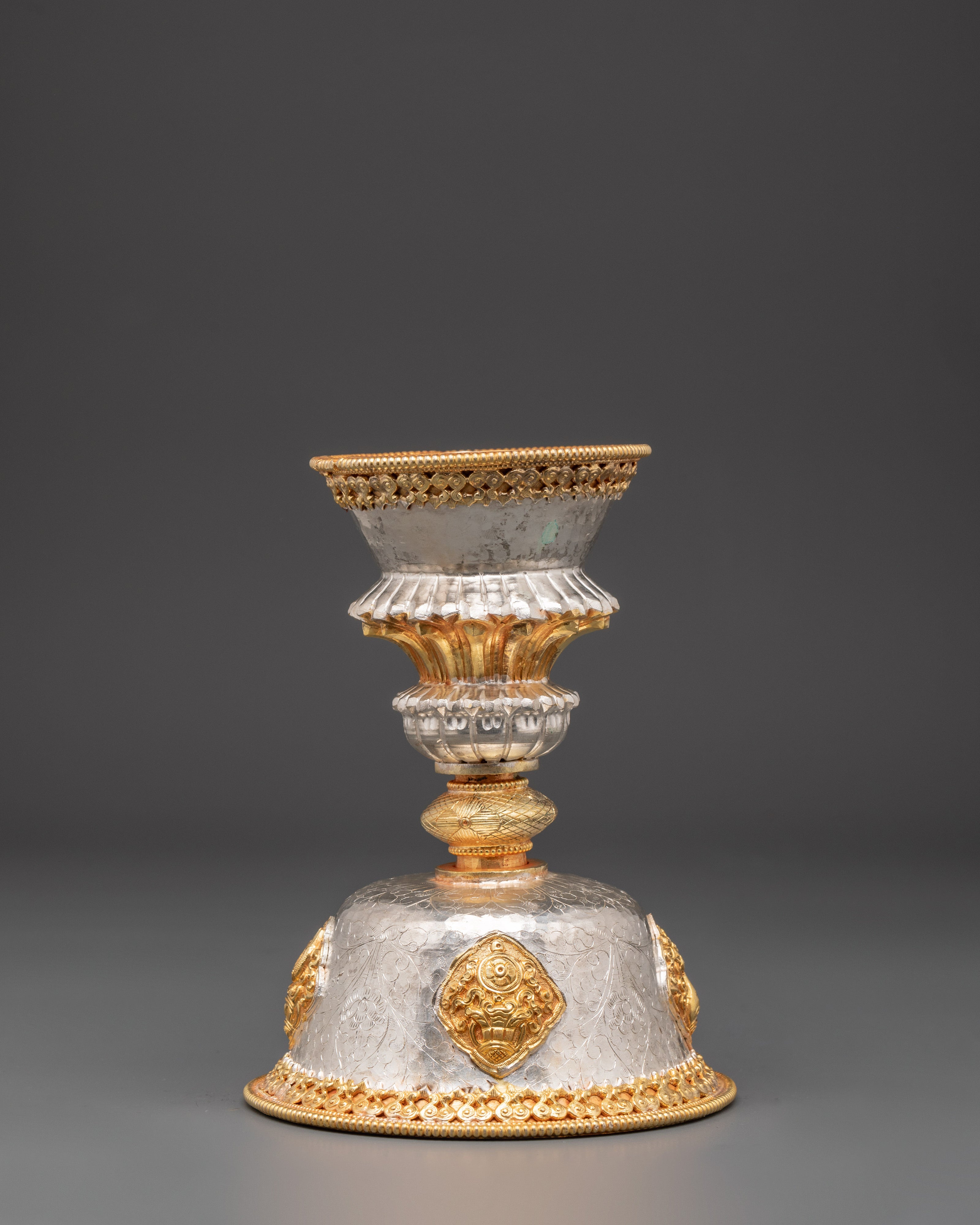 Tibetan Butter Lamp Set | Buddhist Offering Lamps for Ritual Use