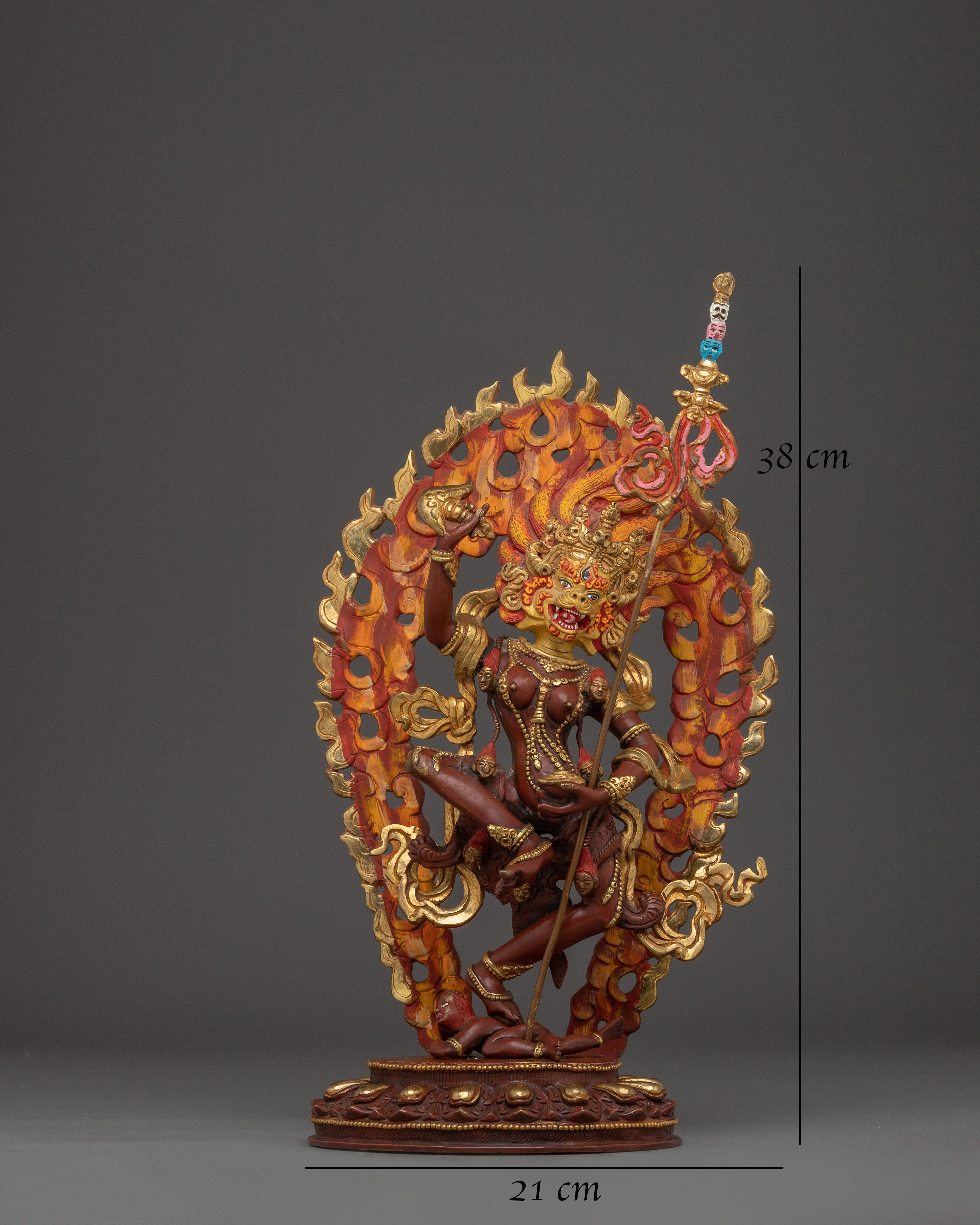 Wrathful Deity Simhamukha Statue | Powerful Buddhist Protector for Spiritual Strength