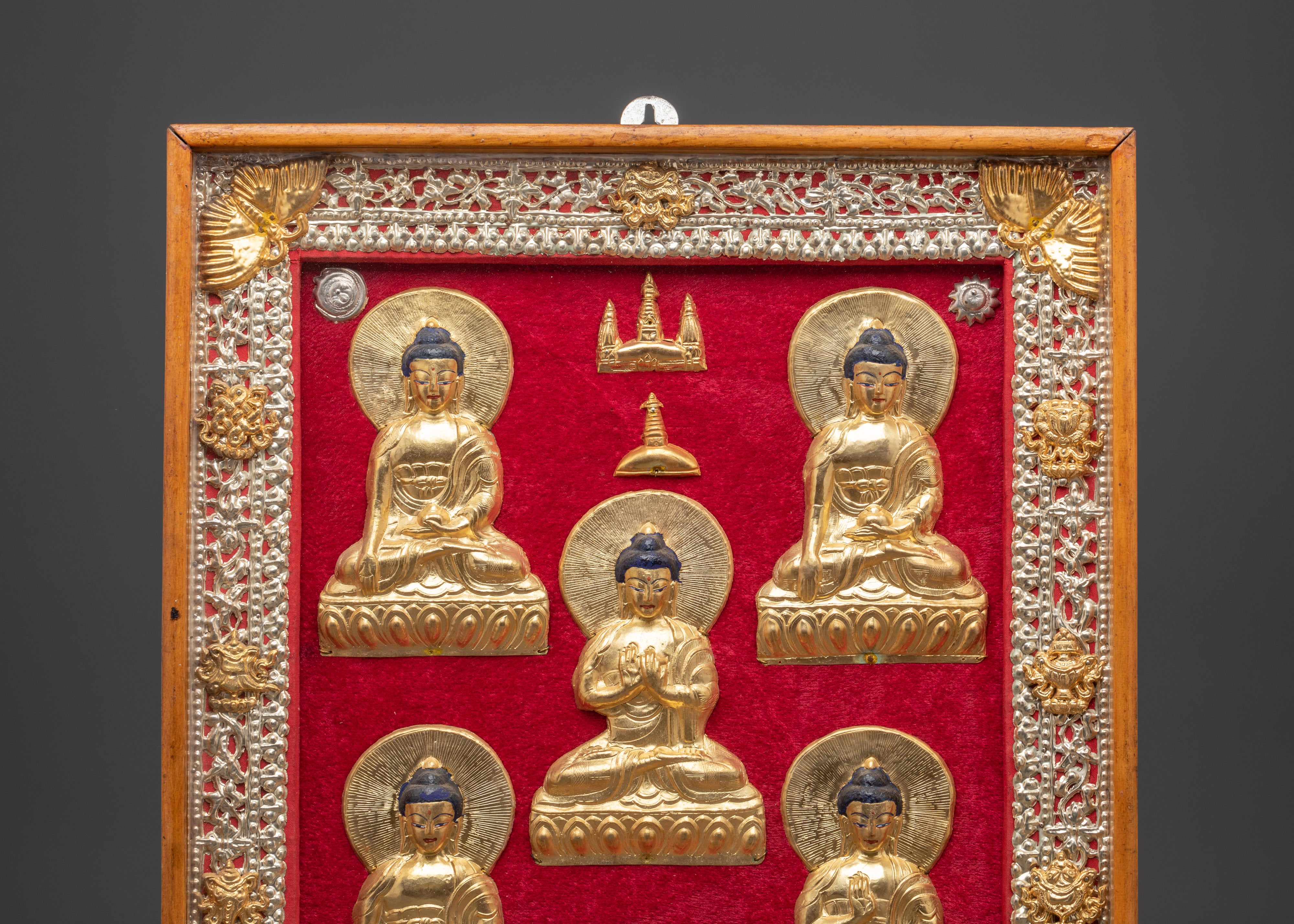 Five Dhyani Buddhas Wall Hanging | Spiritual Wall Decor | Buddhist Home Decor
