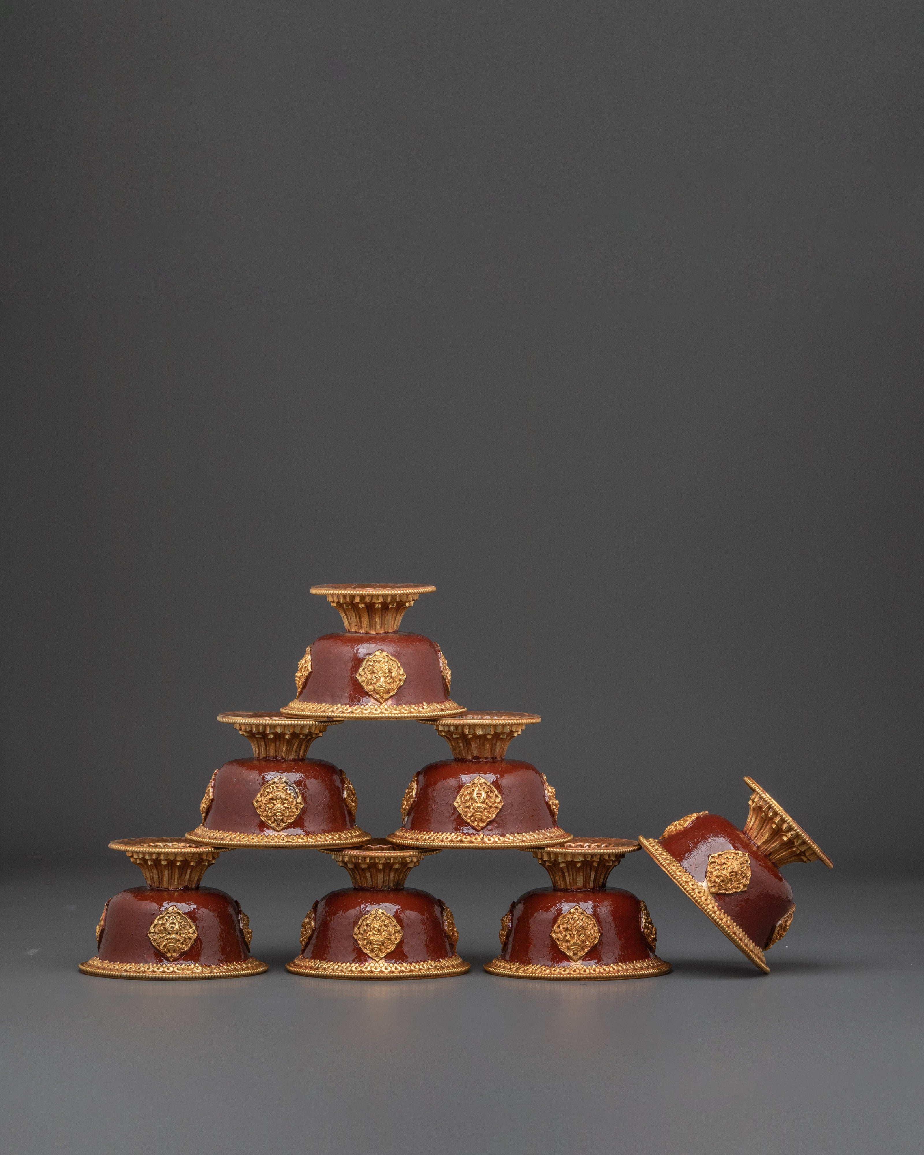 Traditional Offering Bowl Set | Invite Blessings & Merit with Seven Ritual Offerings