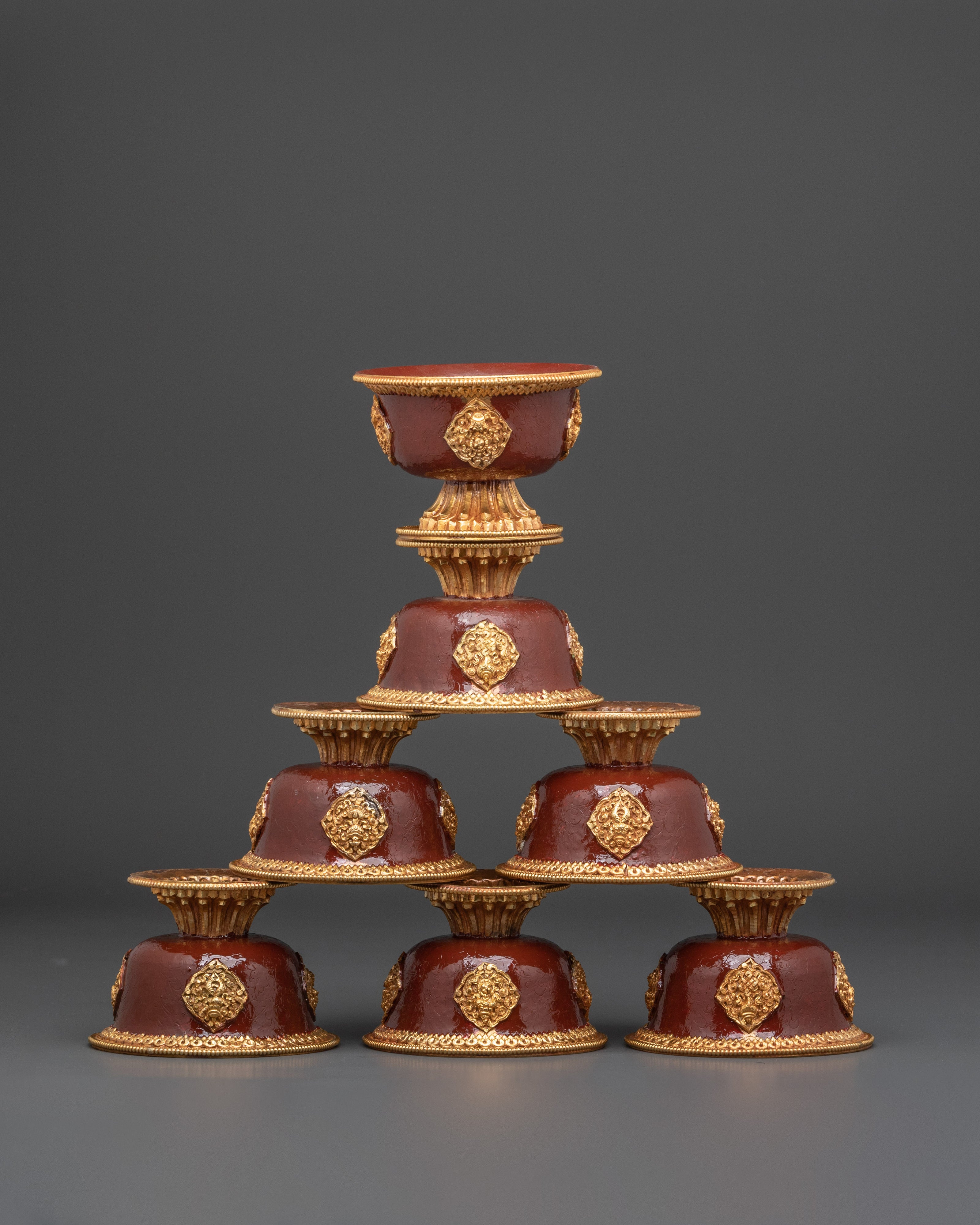 Traditional Offering Bowl Set | Invite Blessings & Merit with Seven Ritual Offerings