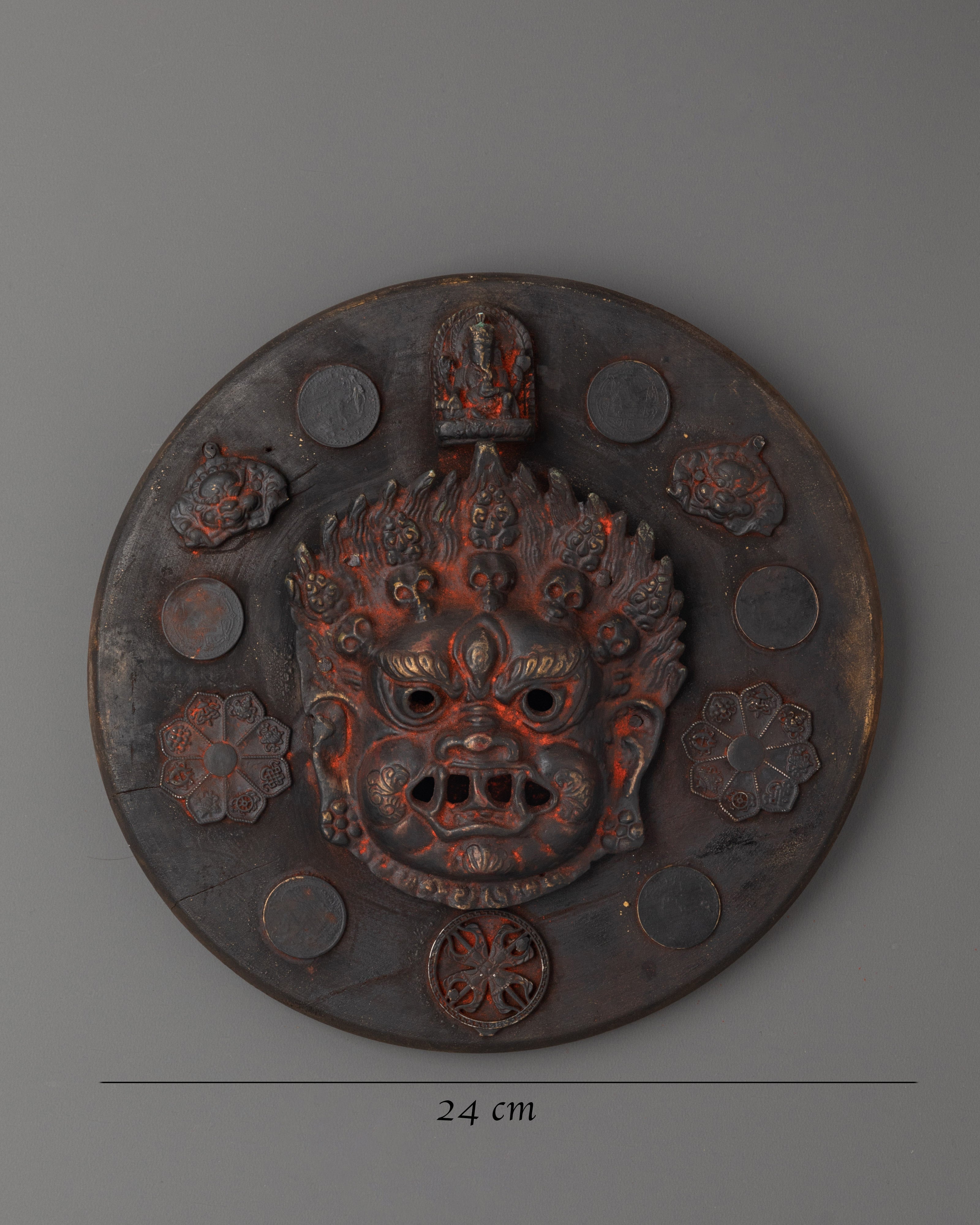 Spiritual Wooden Wall Hanging | Mahakala Wall Decor