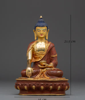 Handmade Statue of Buddha Shakyamuni | Tibetan Buddhist Art