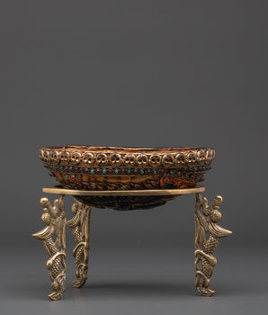 Buddhist Kapala Skull Cup | Tantric Ritual Offering Bowl