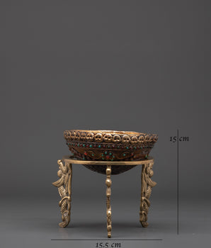 Tantric Ritual Kapala | Skull Cup for Buddhist Ceremonies