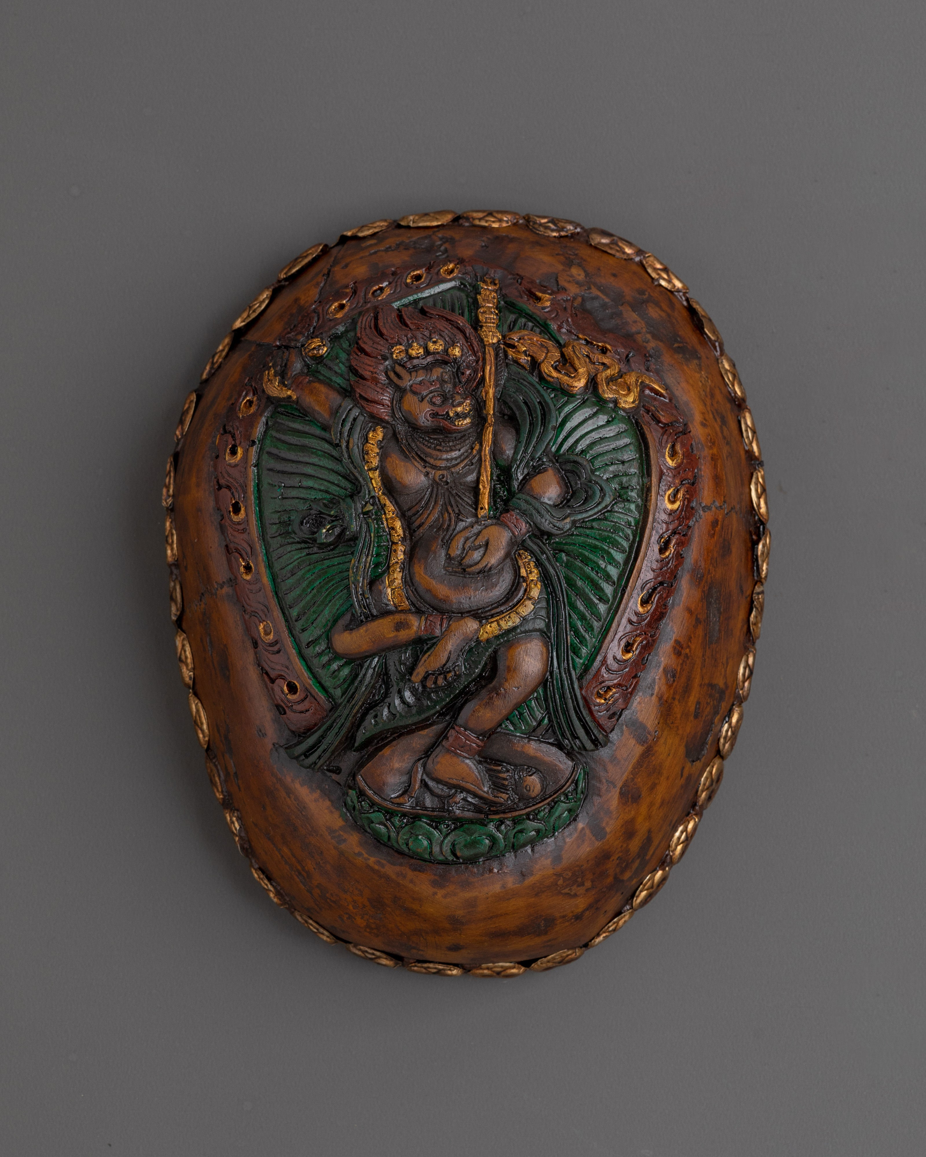 Handcrafted Sacred Kapala Vessel | Brass and Copper Base