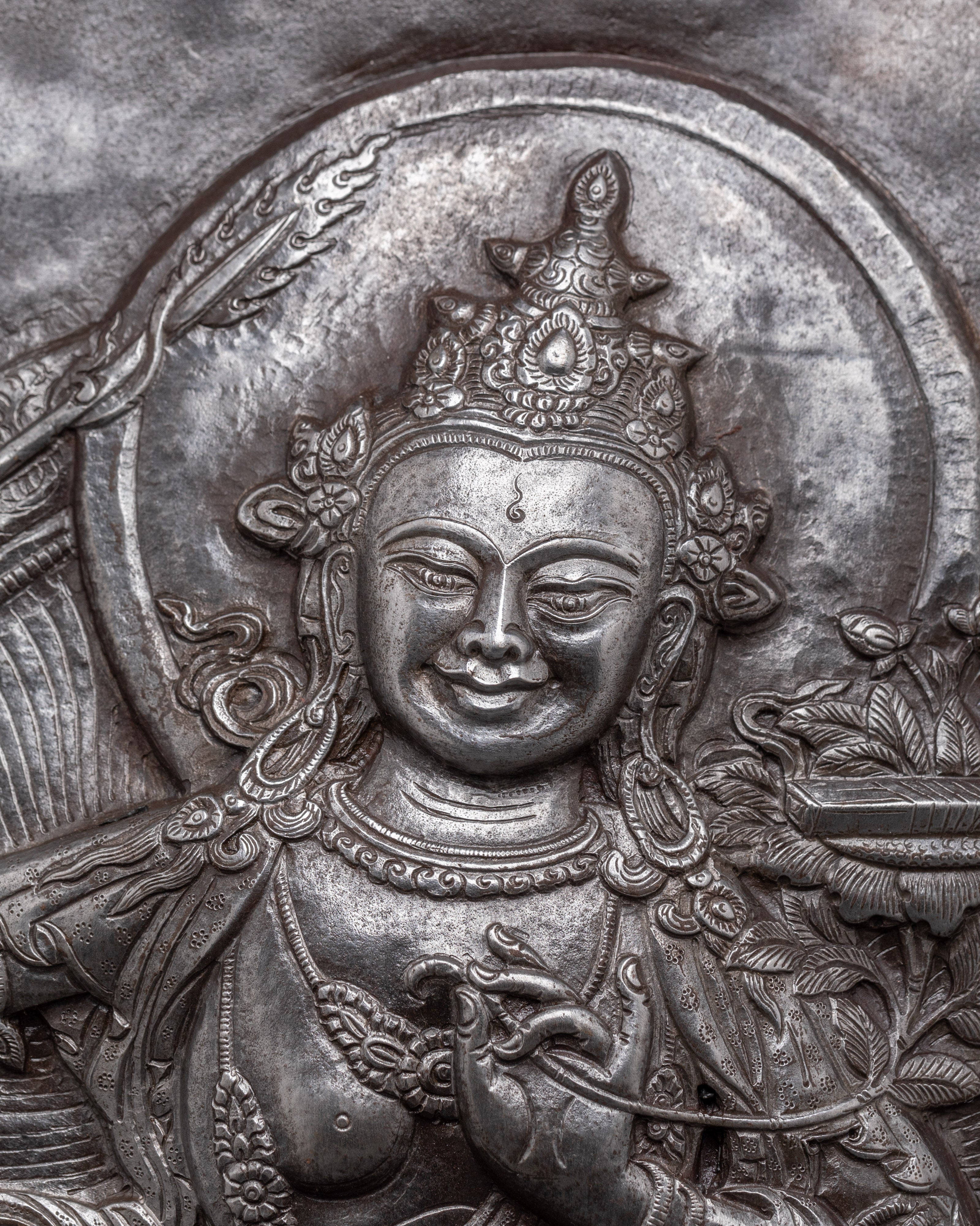 Manjushri Iron Wall Hanging | Symbol of Wisdom & Enlightenment
