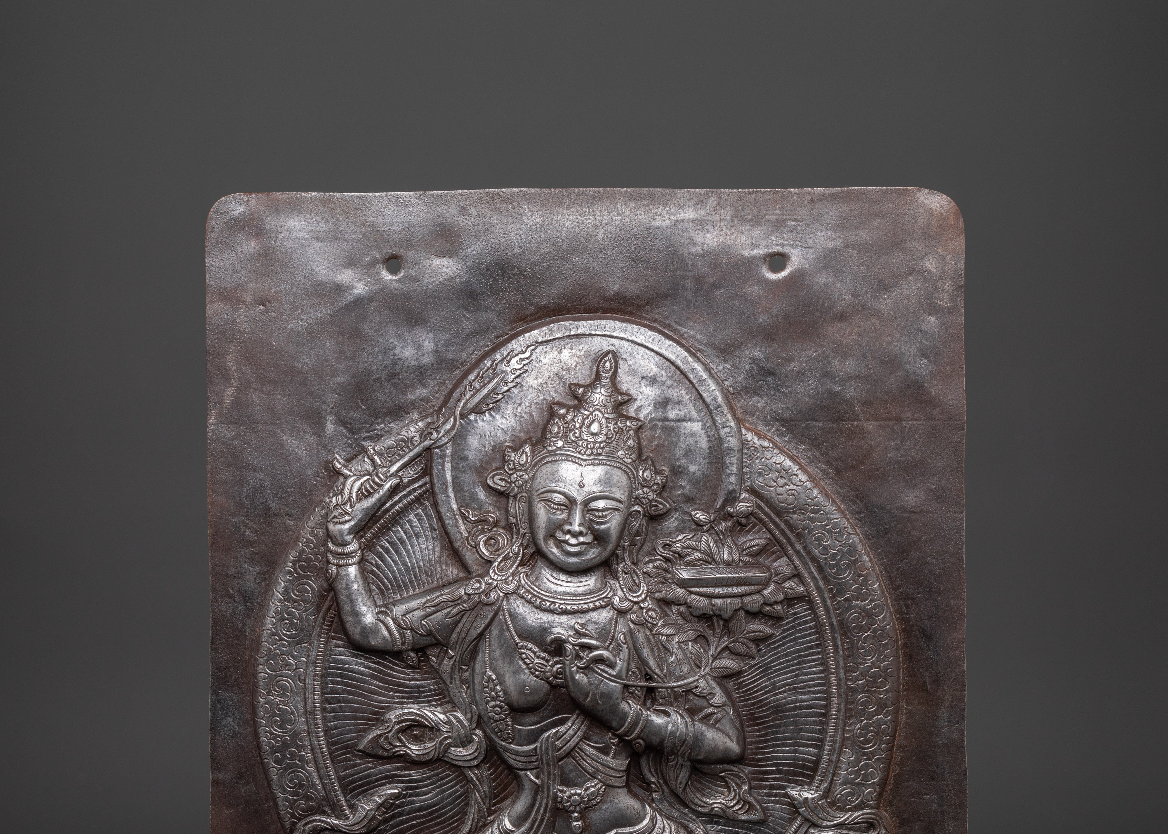 Manjushri Iron Wall Hanging | Symbol of Wisdom & Enlightenment