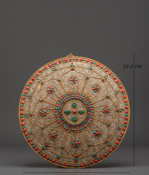 Tibetan Spiritual Meditation Wall Hanging  | Spiritual Art for Home Décor