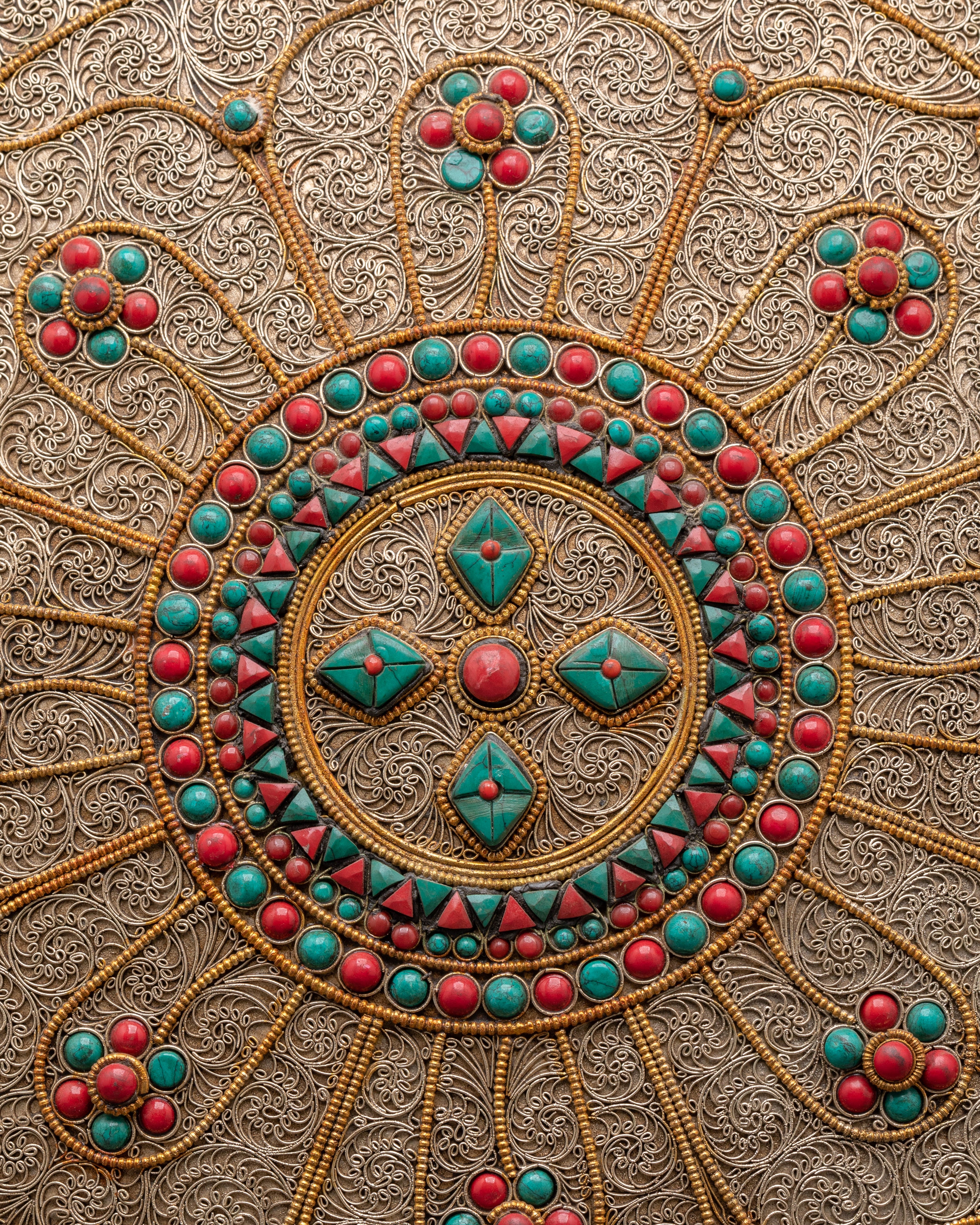 Tibetan Spiritual Meditation Wall Hanging  | Spiritual Art for Home Décor