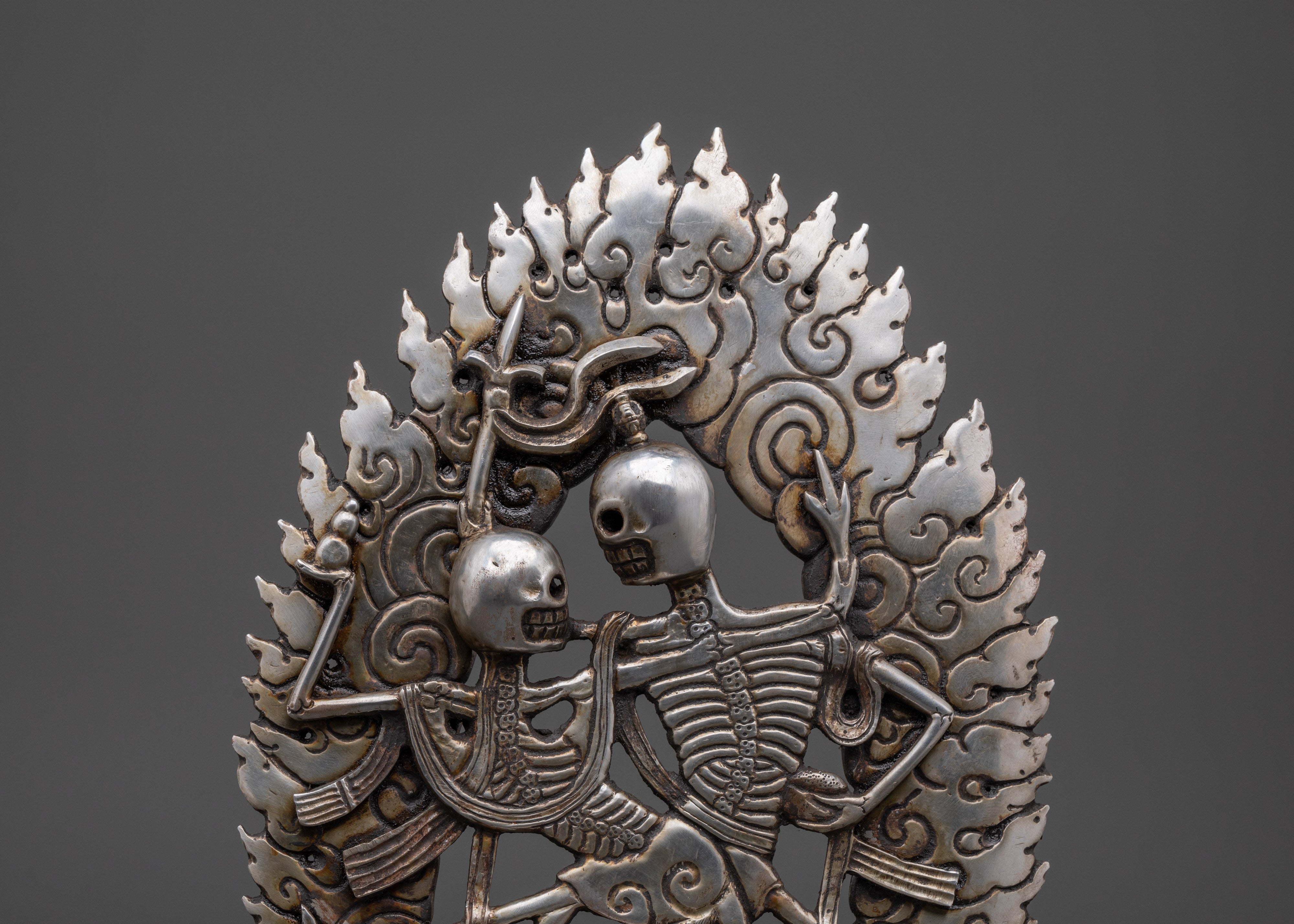 Citipati Skeleton Deity sculpture | Buddhist Protector Deity