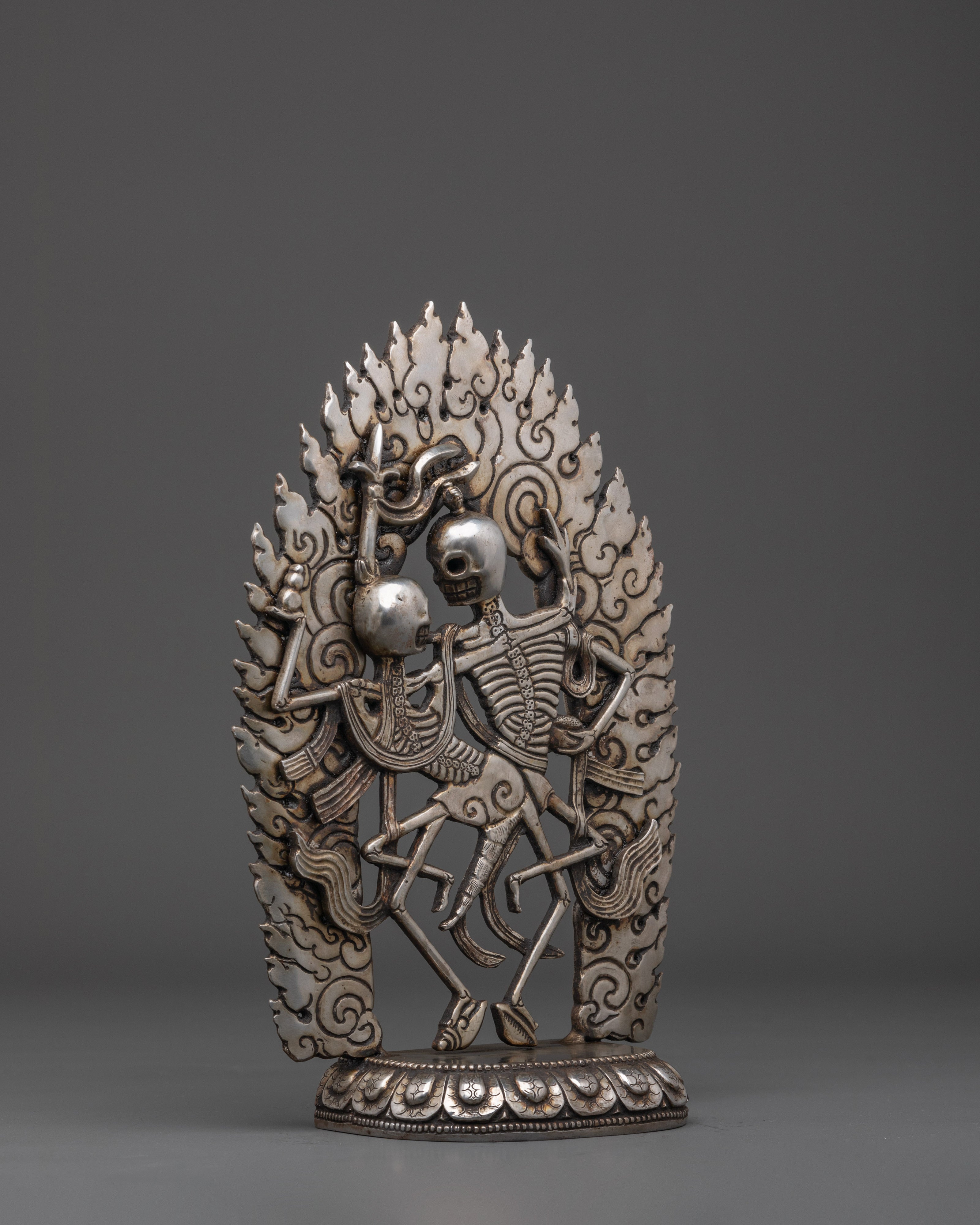 Citipati Skeleton Deity sculpture | Buddhist Protector Deity