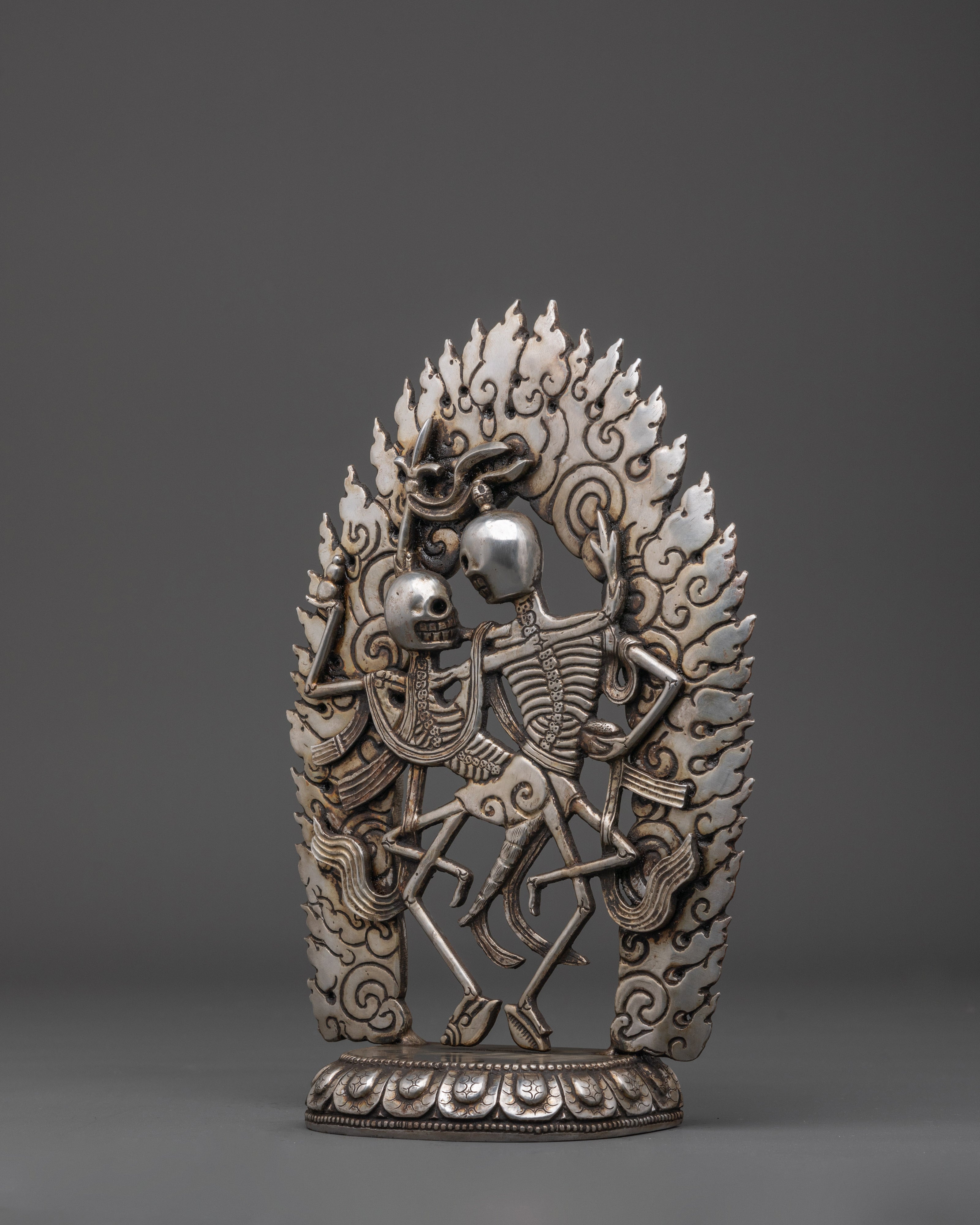 Citipati Skeleton Deity sculpture | Buddhist Protector Deity