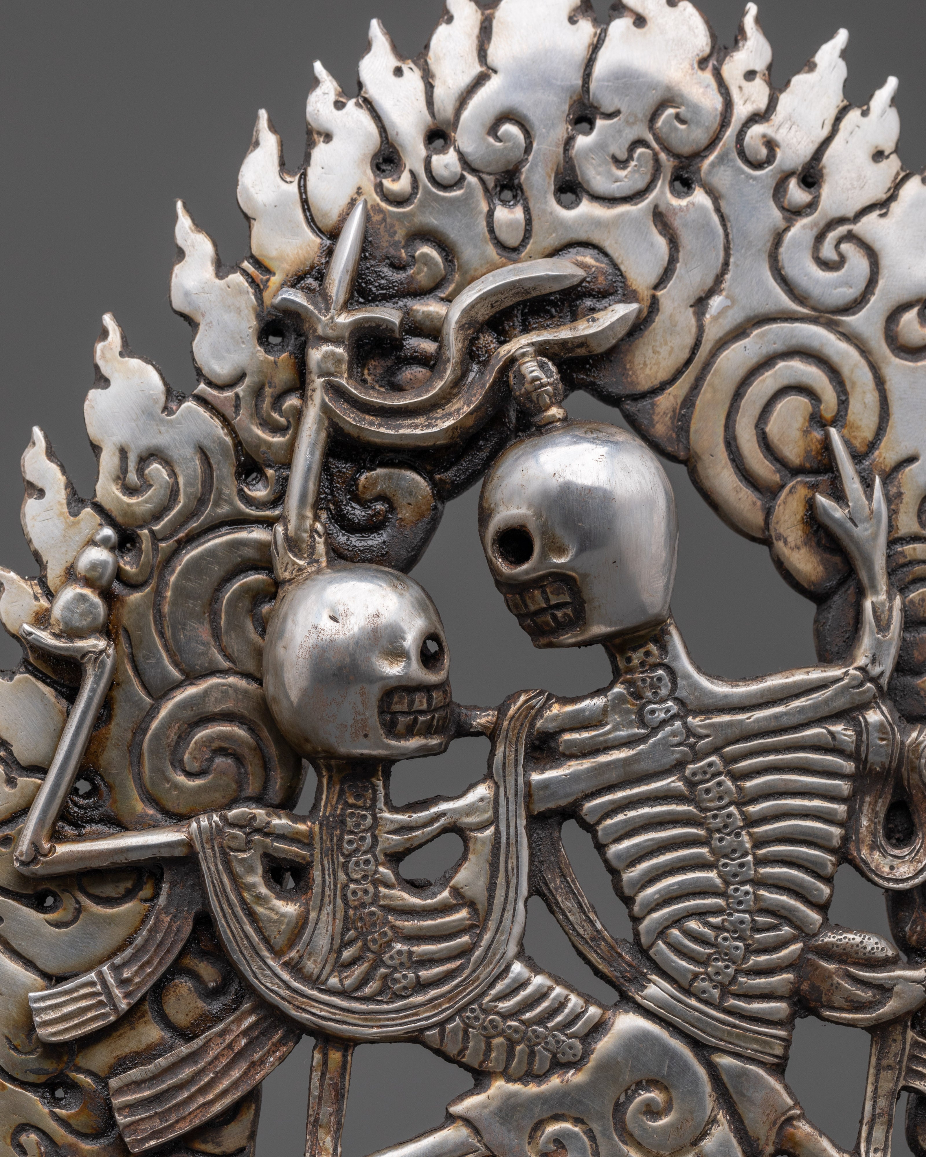 Citipati Skeleton Deity sculpture | Buddhist Protector Deity