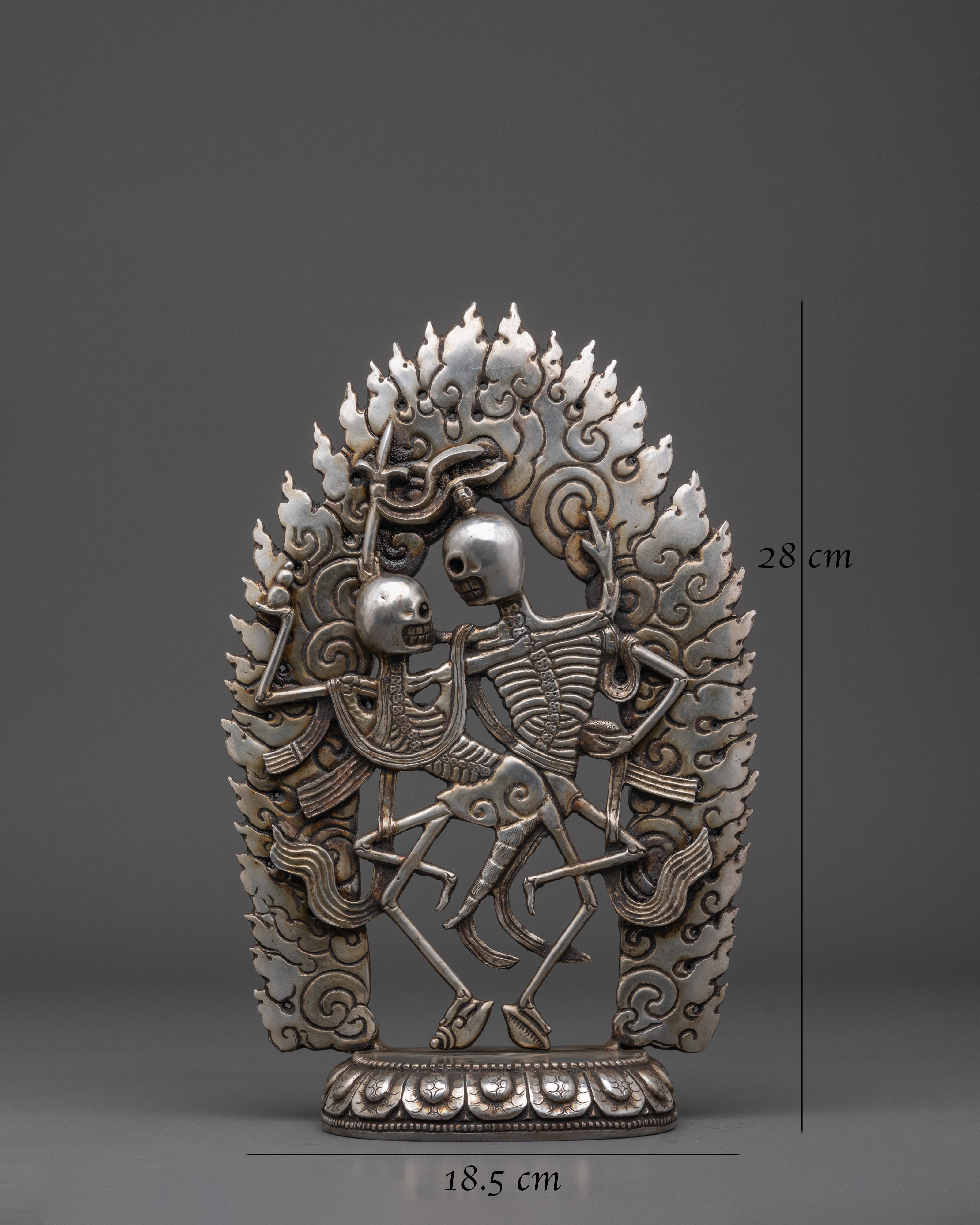 Citipati Skeleton Deity sculpture | Buddhist Protector Deity