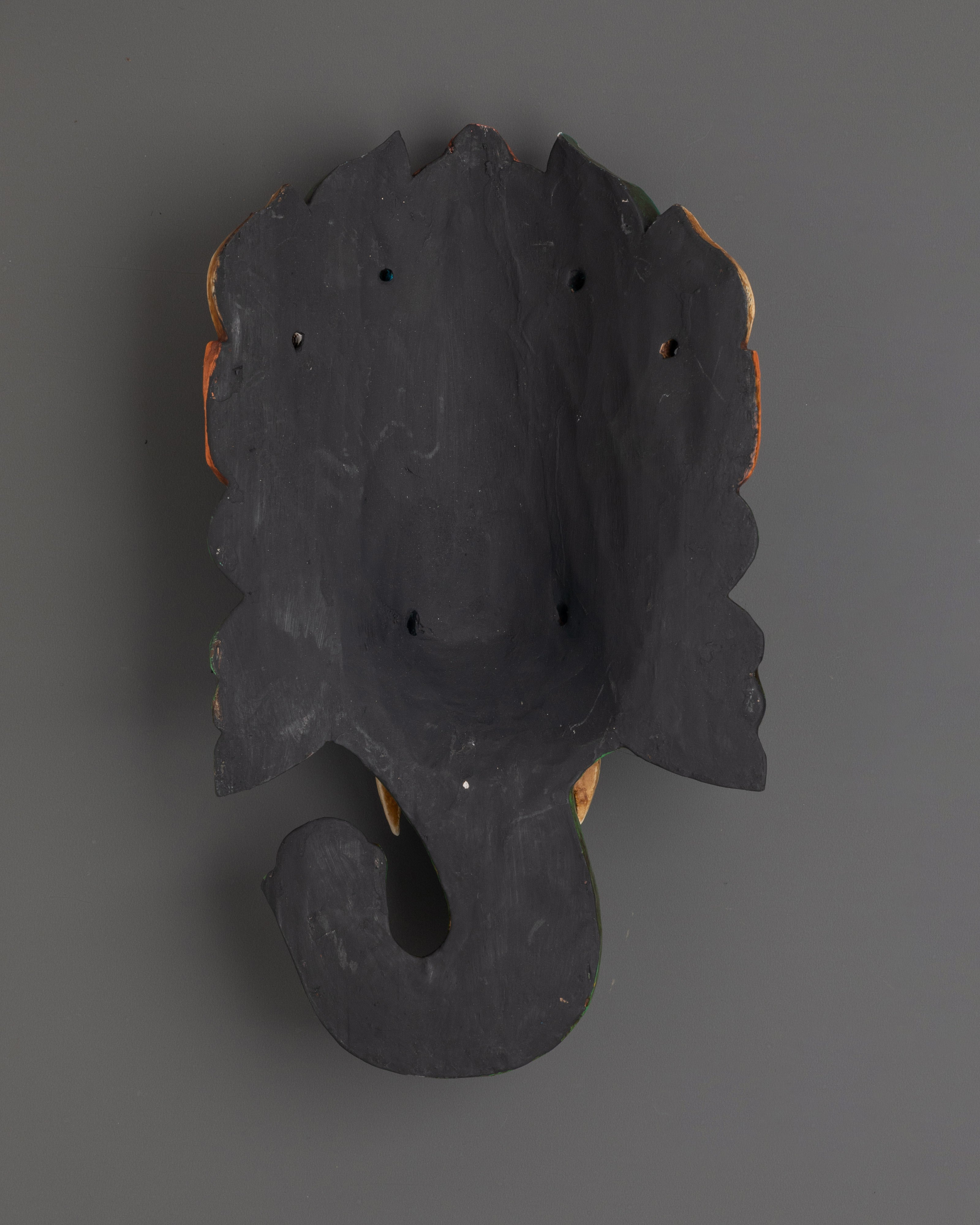 Wooden Ganesh Mask Wall Hanging | Elephant Deity Home Decor