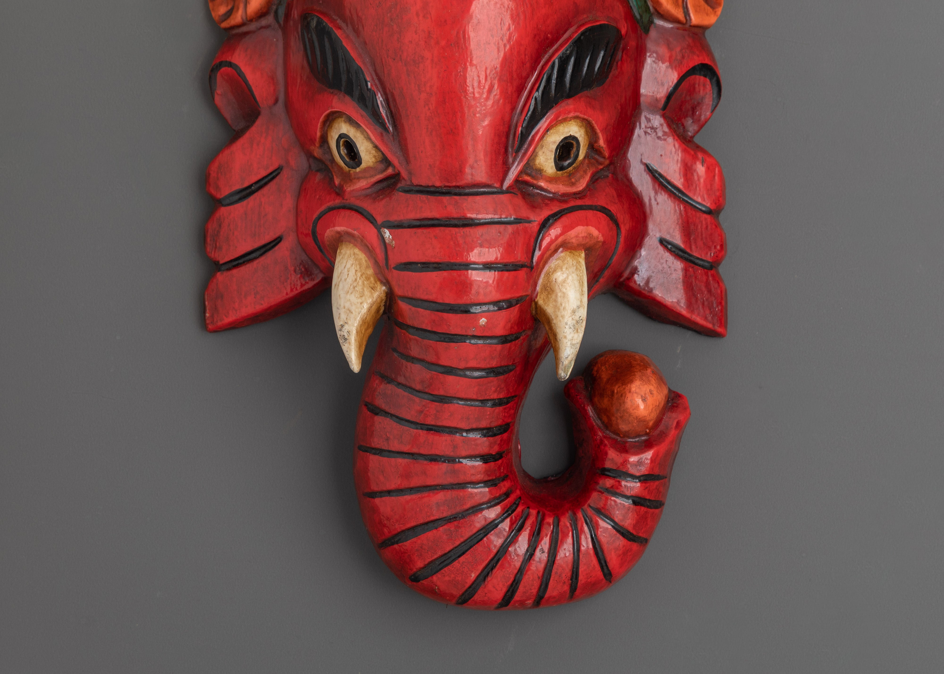 Hindu Deity Ganesh Vinayaka Wooden Wall Art | Spiritual Wall Decor