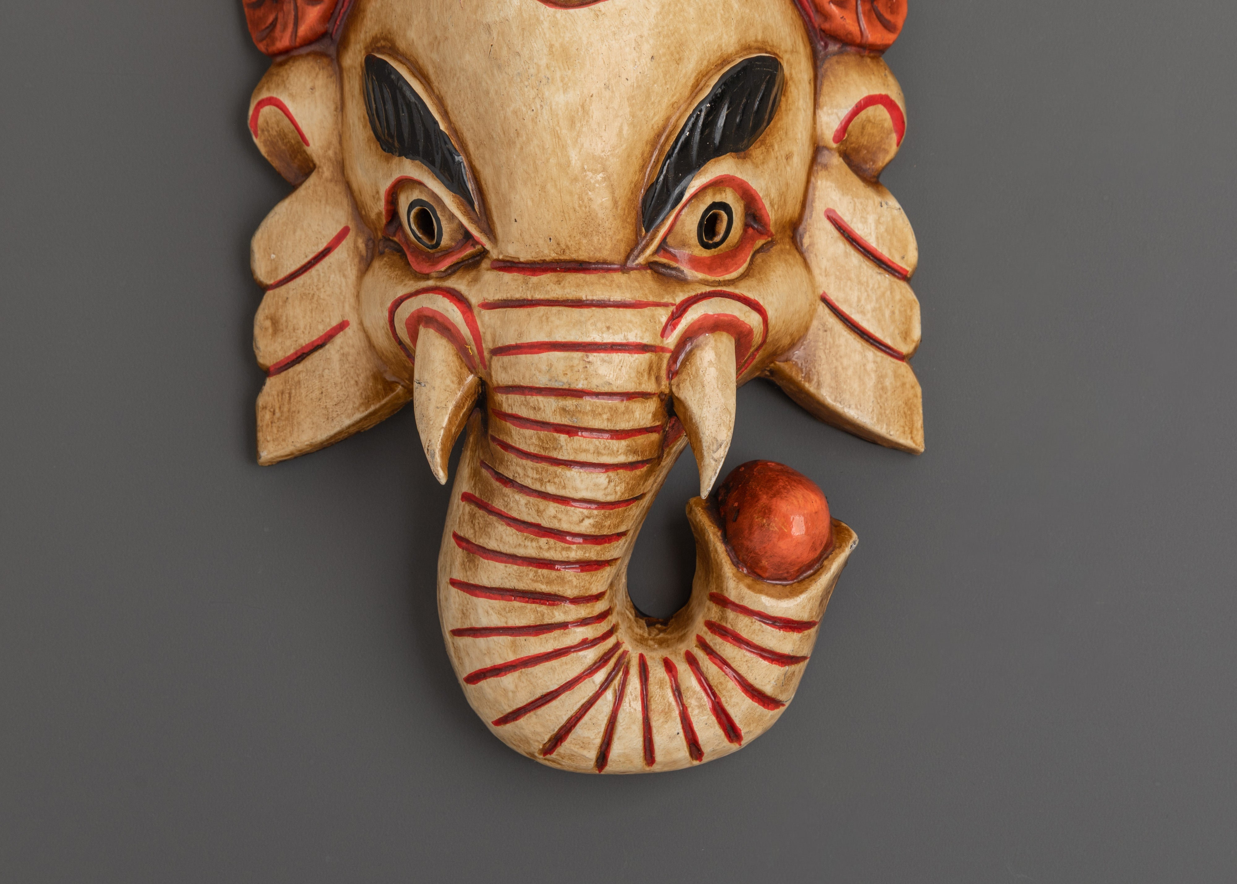 Handcrafted Ganesh Mask Wall Hanging | Altar and Spiritual Blessings