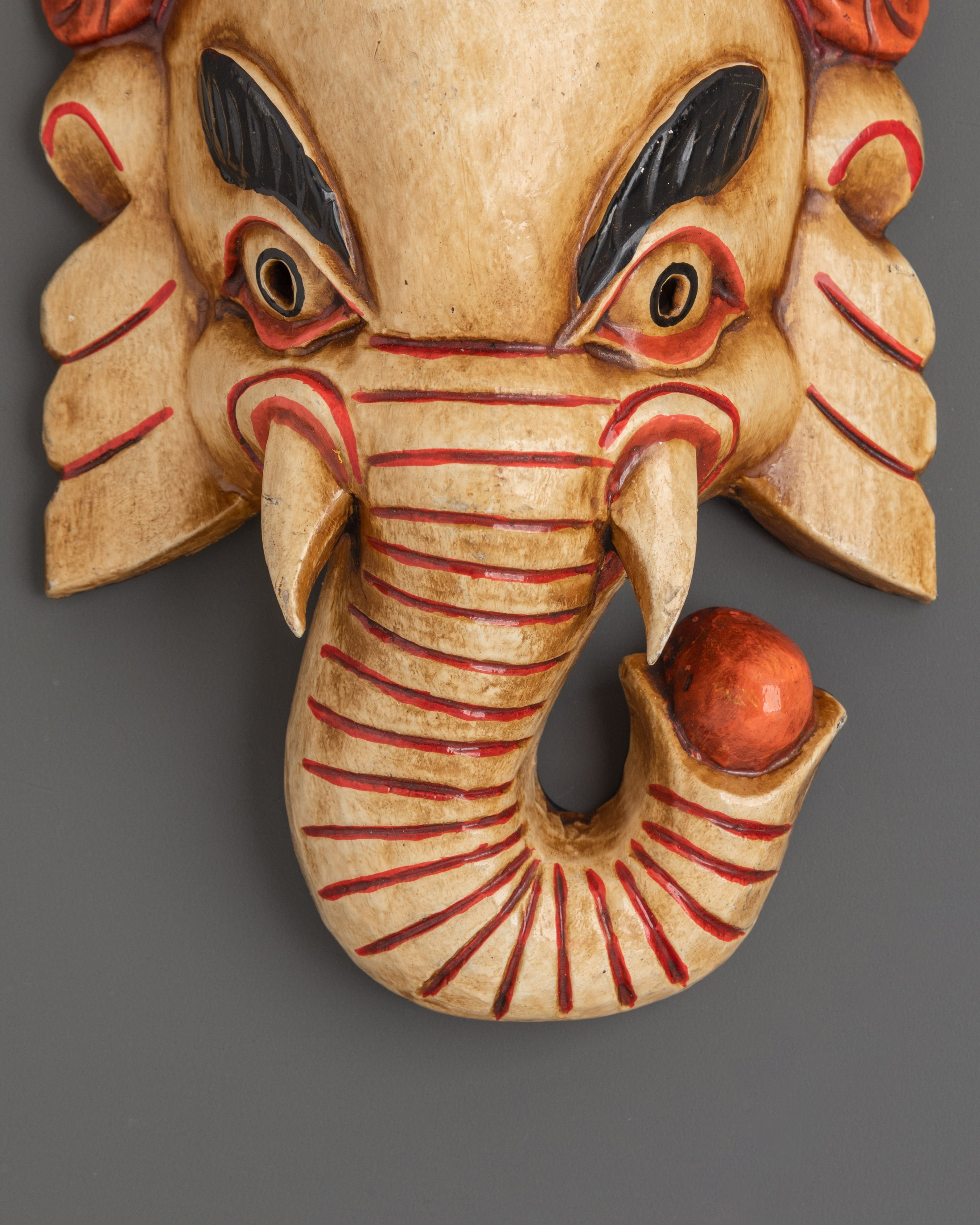 Handcrafted Ganesh Mask Wall Hanging | Altar and Spiritual Blessings