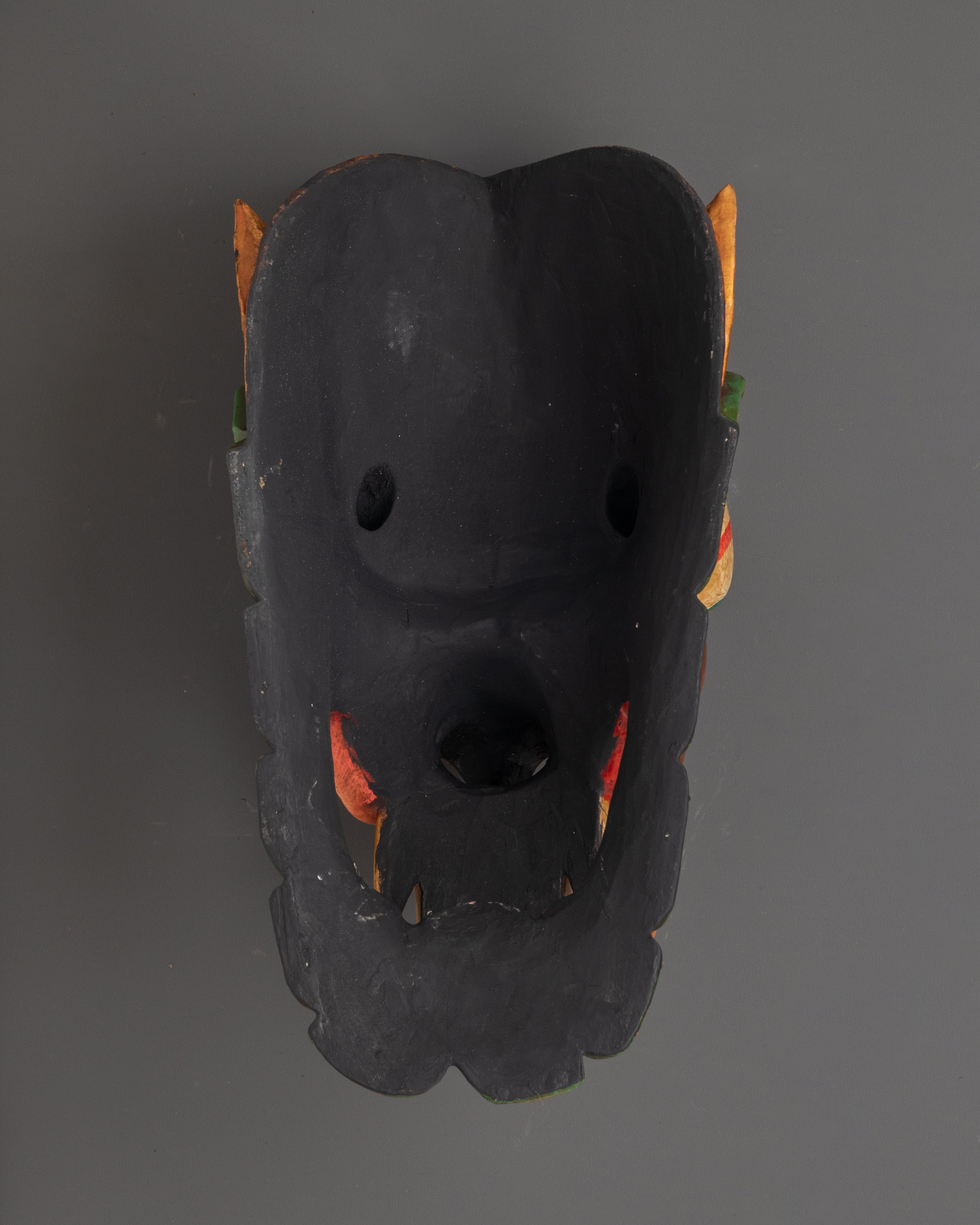 Dragon Head Mask | Tibetan Wooden Wall Decor