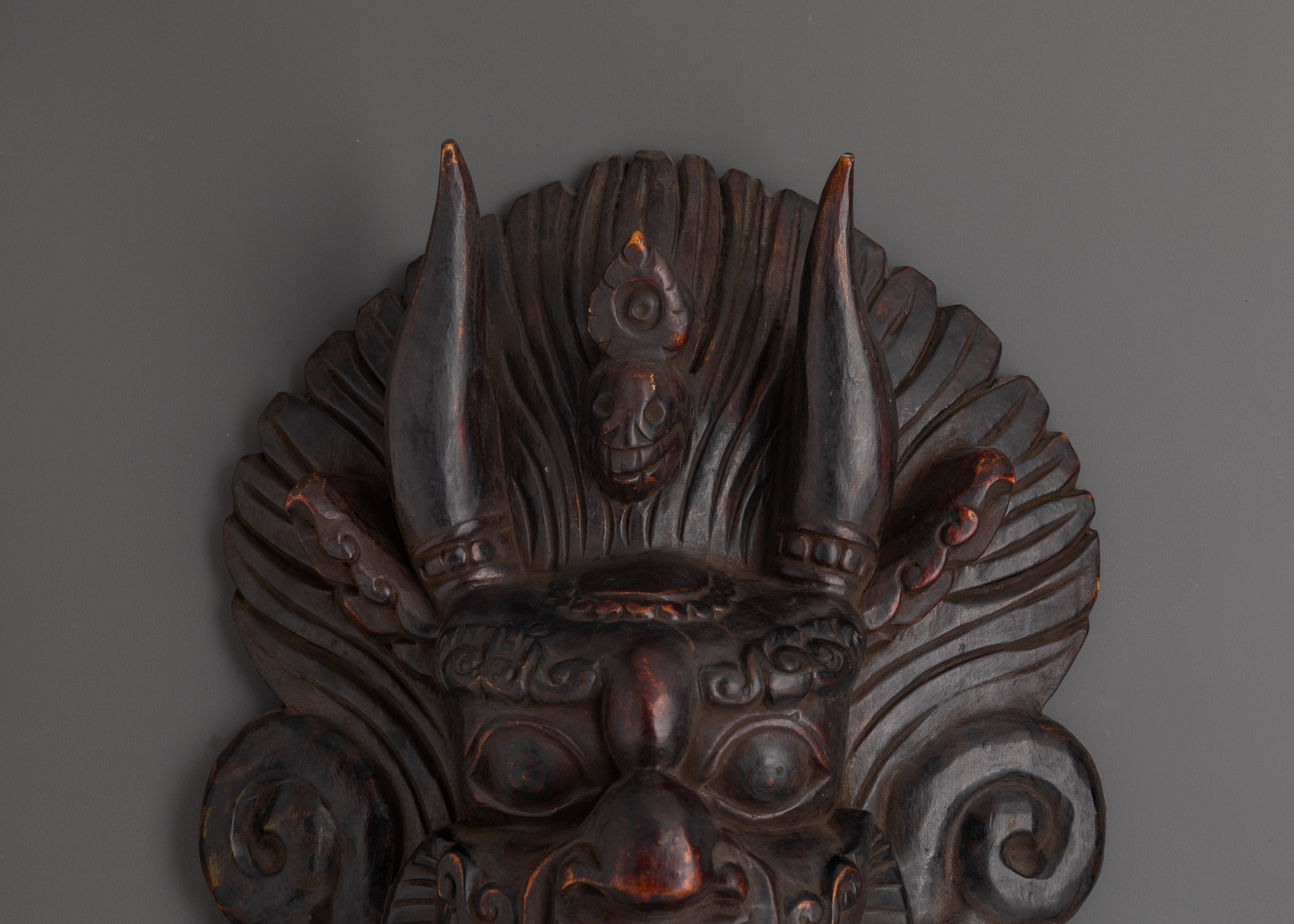Handcrafted Garuda Wall Hanging | Tibetan Protector Deity Wall Art