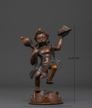 Hanuman Hindu Deity Statute | Traditional Statue of the Hindu God for Your Altar