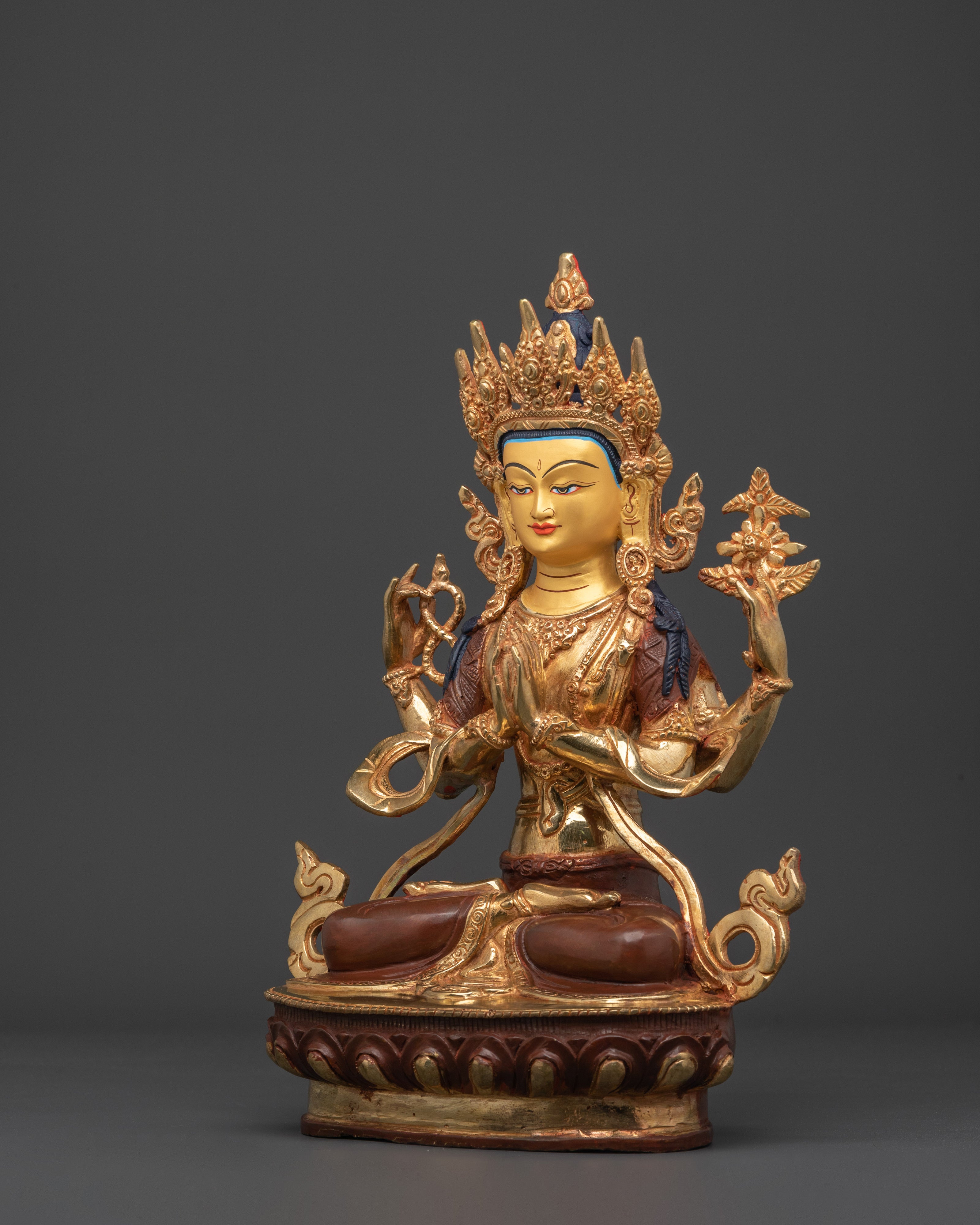 Tibetan Deity Chenrezig Statue | Spiritual Guardian
