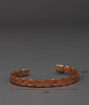 Handcrafted Twisted Copper Cuff Bracelet | Artisan Energy Jewelry
