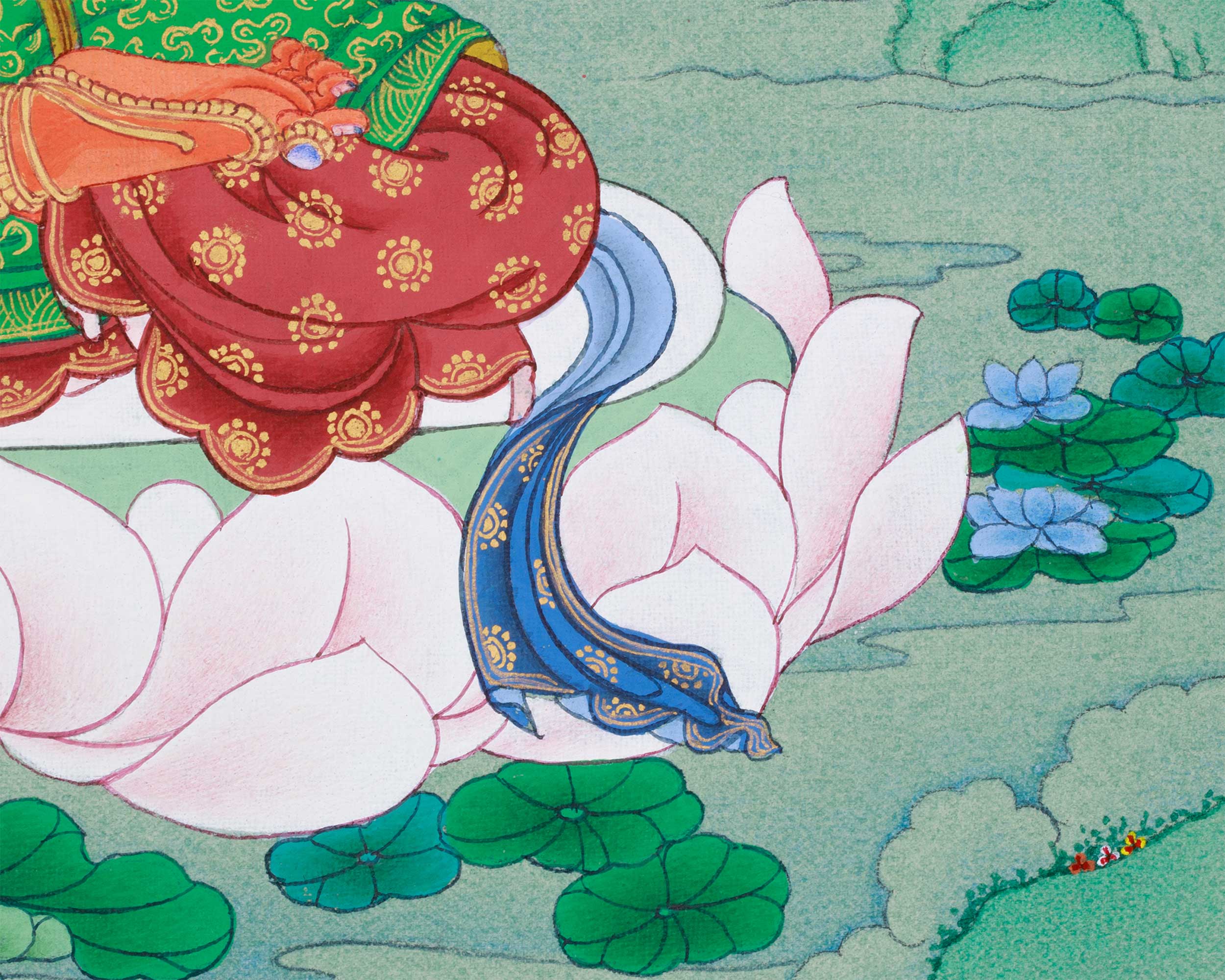 Sacred Manjushri Wisdom Artwork | Tibetan Bodhisattva of Clarity