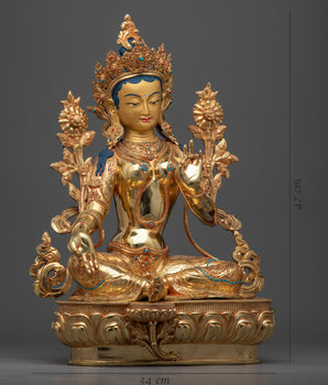 Green Tara Bodhisattva Statue | Female Bodhisattva Art