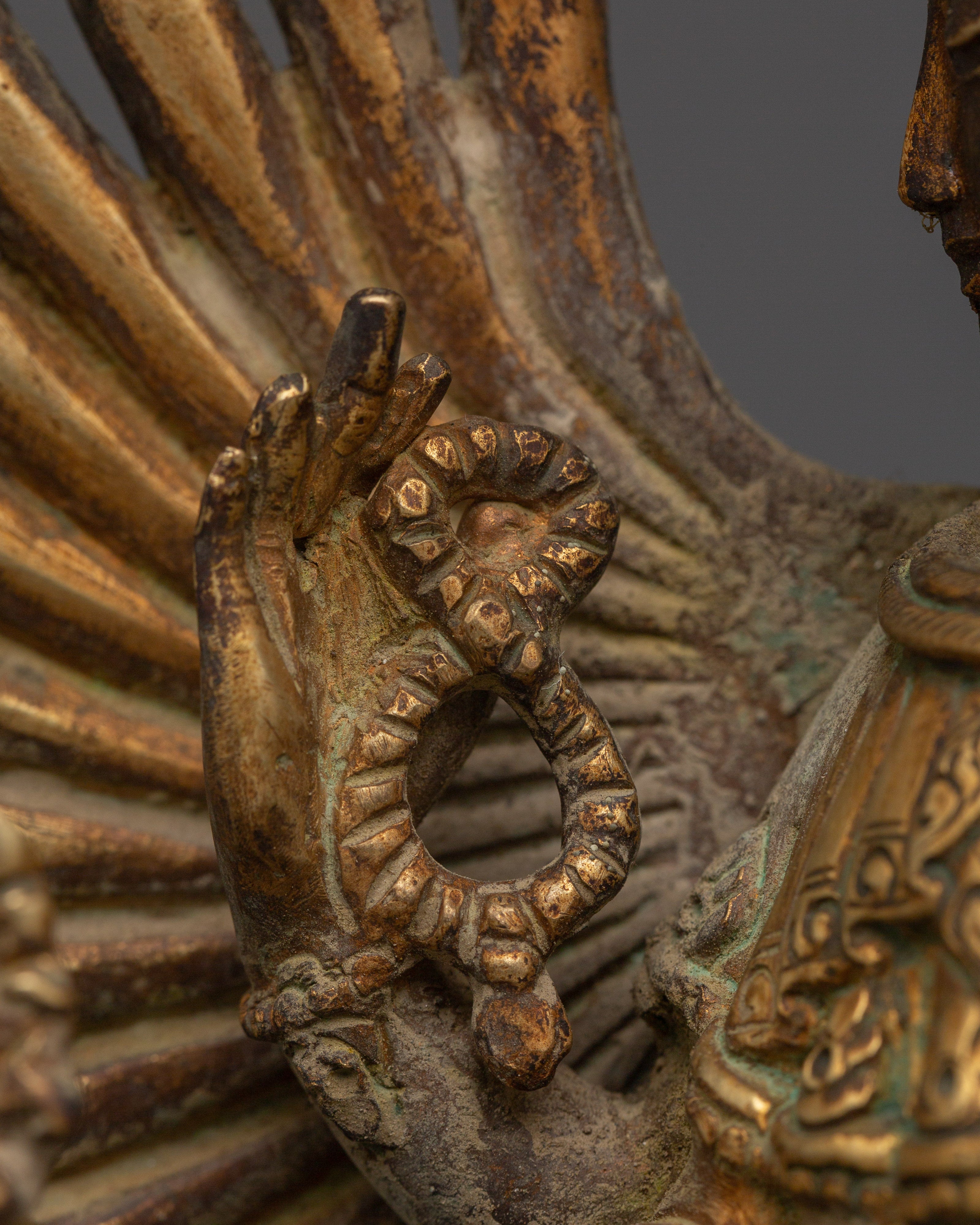 Tibetan 1000 Armed Chenrezig Statue | Divine Protector of Compassion