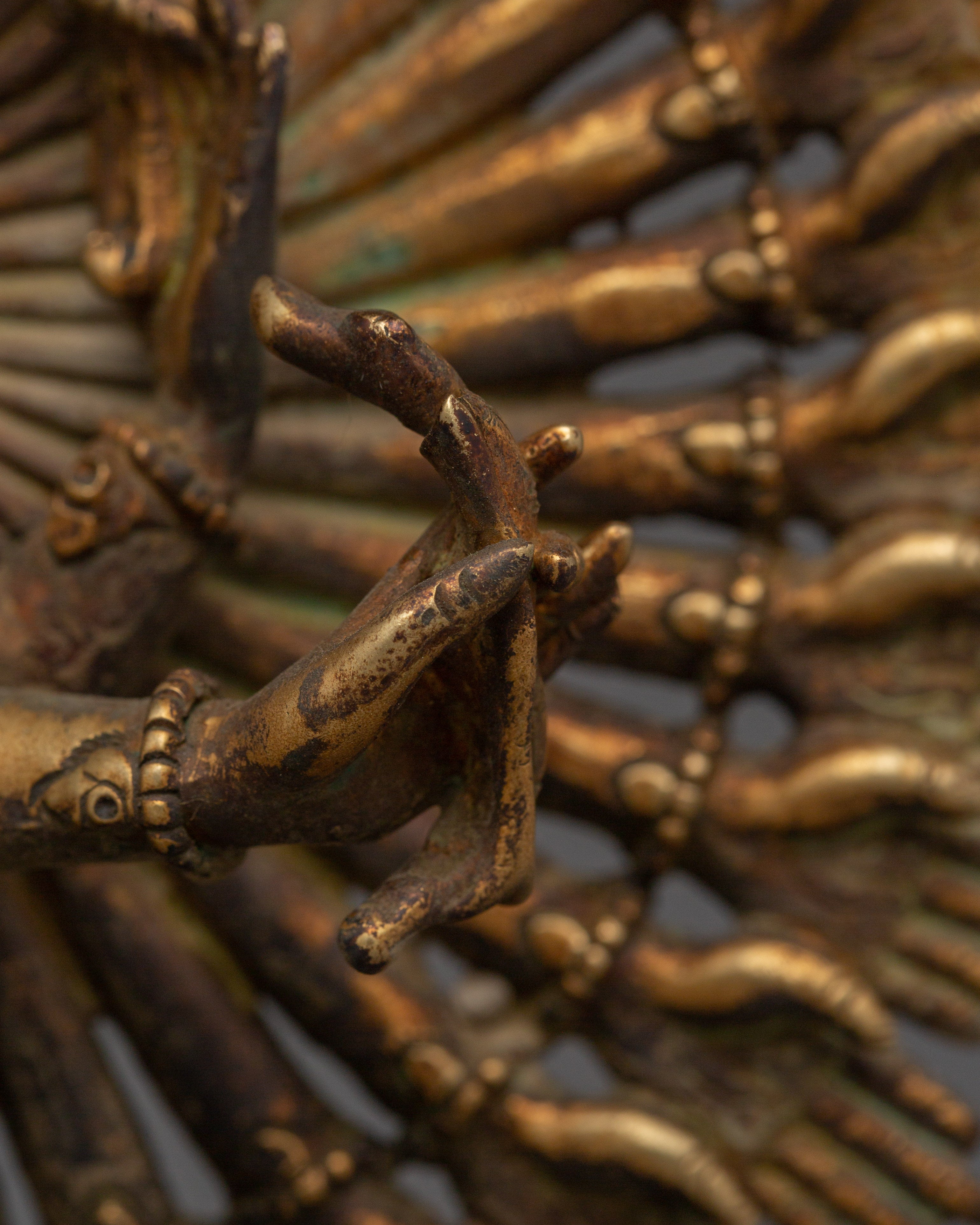 Tibetan 1000 Armed Chenrezig Statue | Divine Protector of Compassion