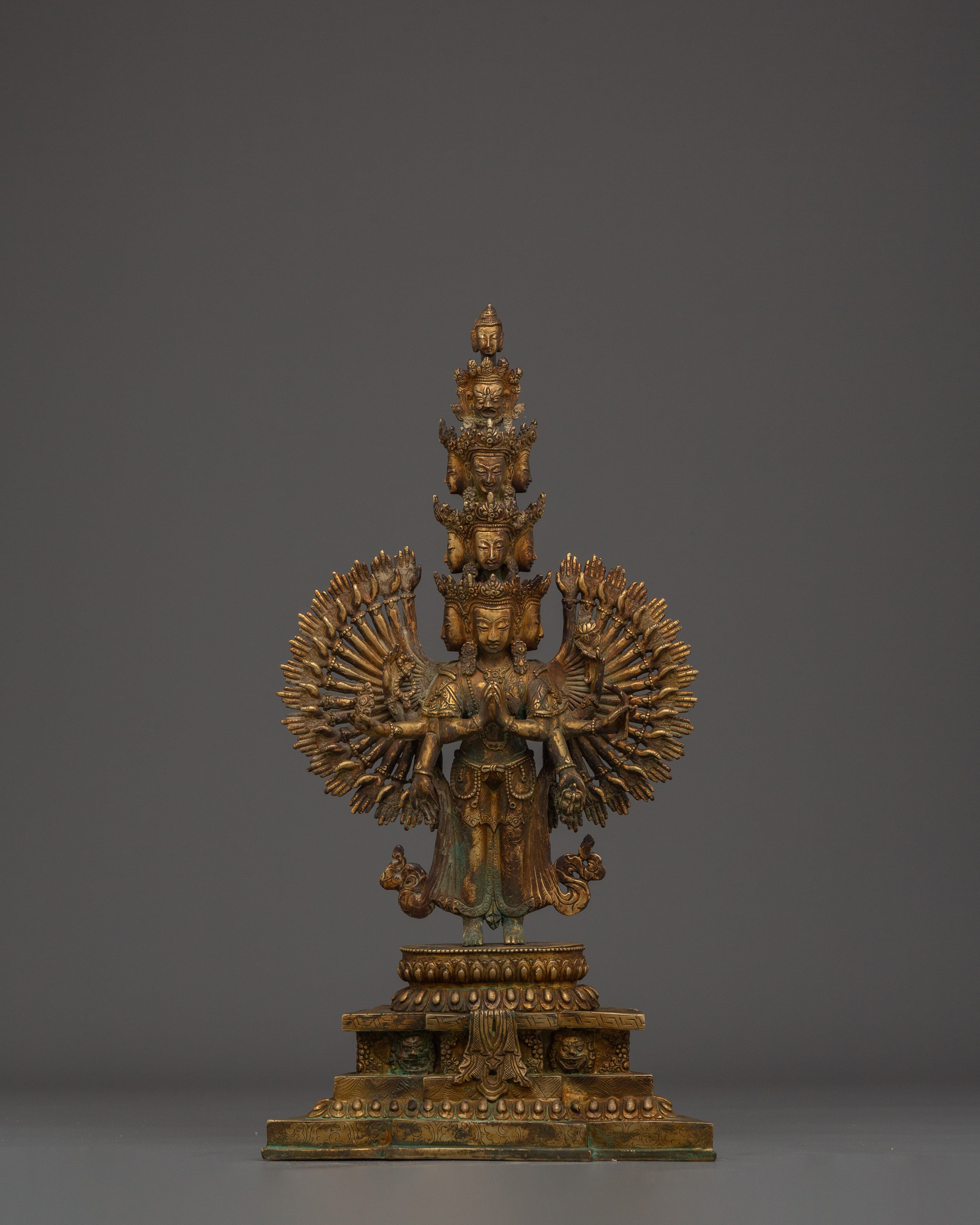 Tibetan 1000 Armed Chenrezig Statue | Divine Protector of Compassion