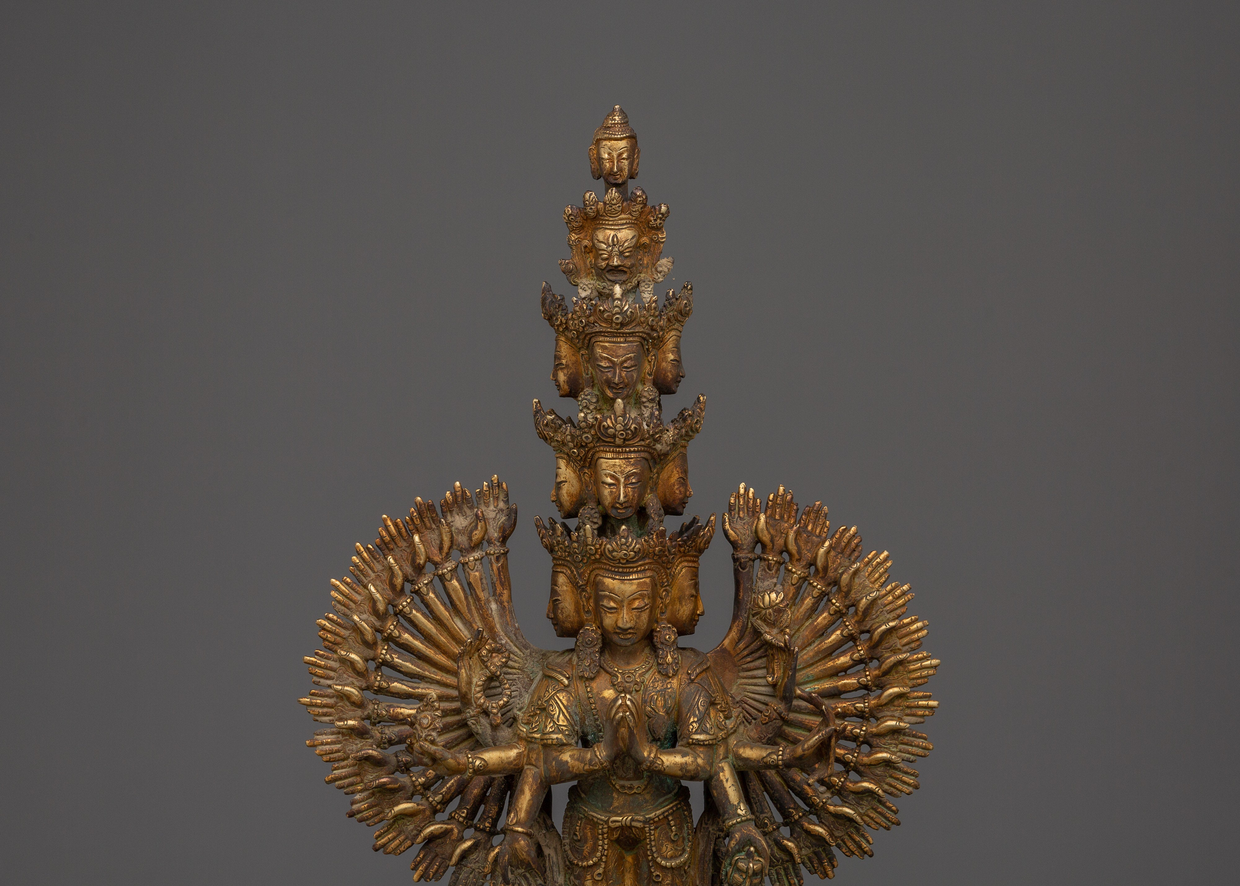 Tibetan 1000 Armed Chenrezig Statue | Divine Protector of Compassion